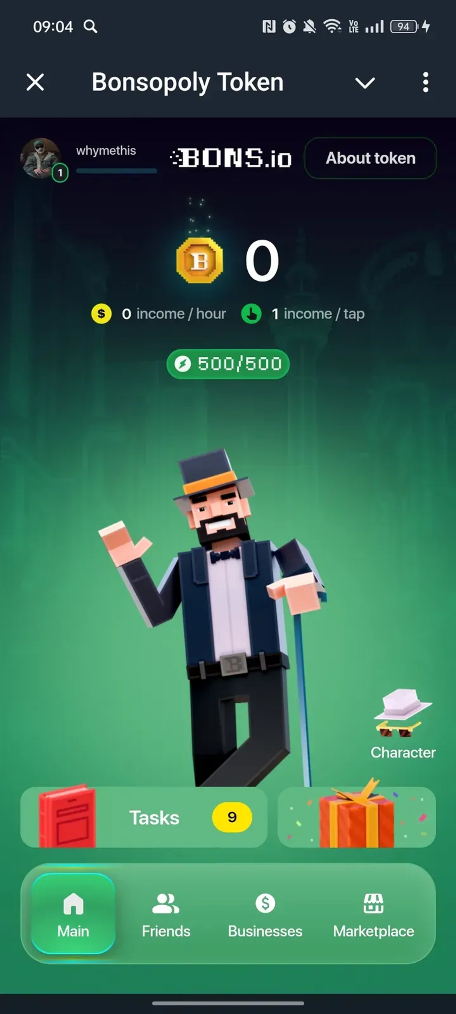 Bonsopoly Token в Телеграм — скриншот 1