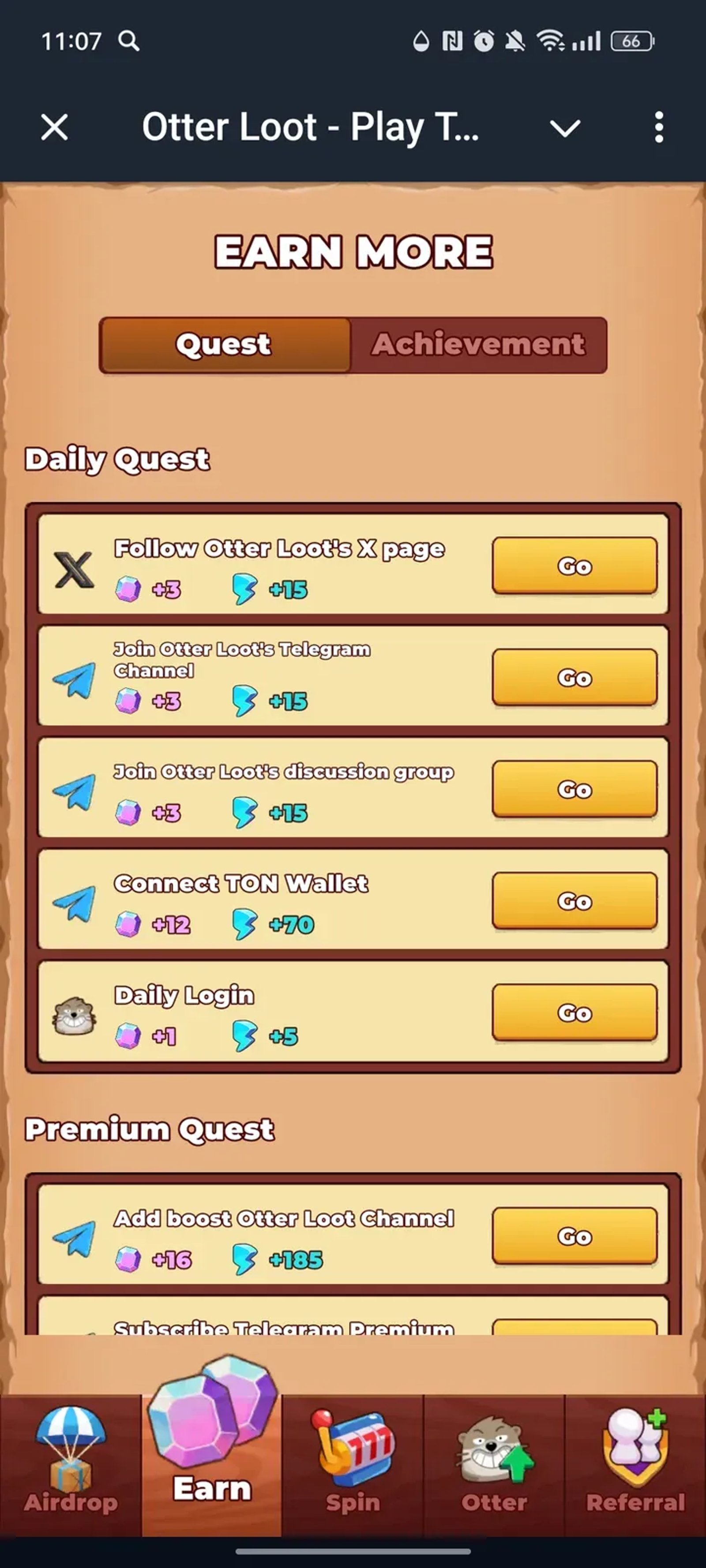 Otter Loot - Play To Airdrop в Телеграм — скриншот 2