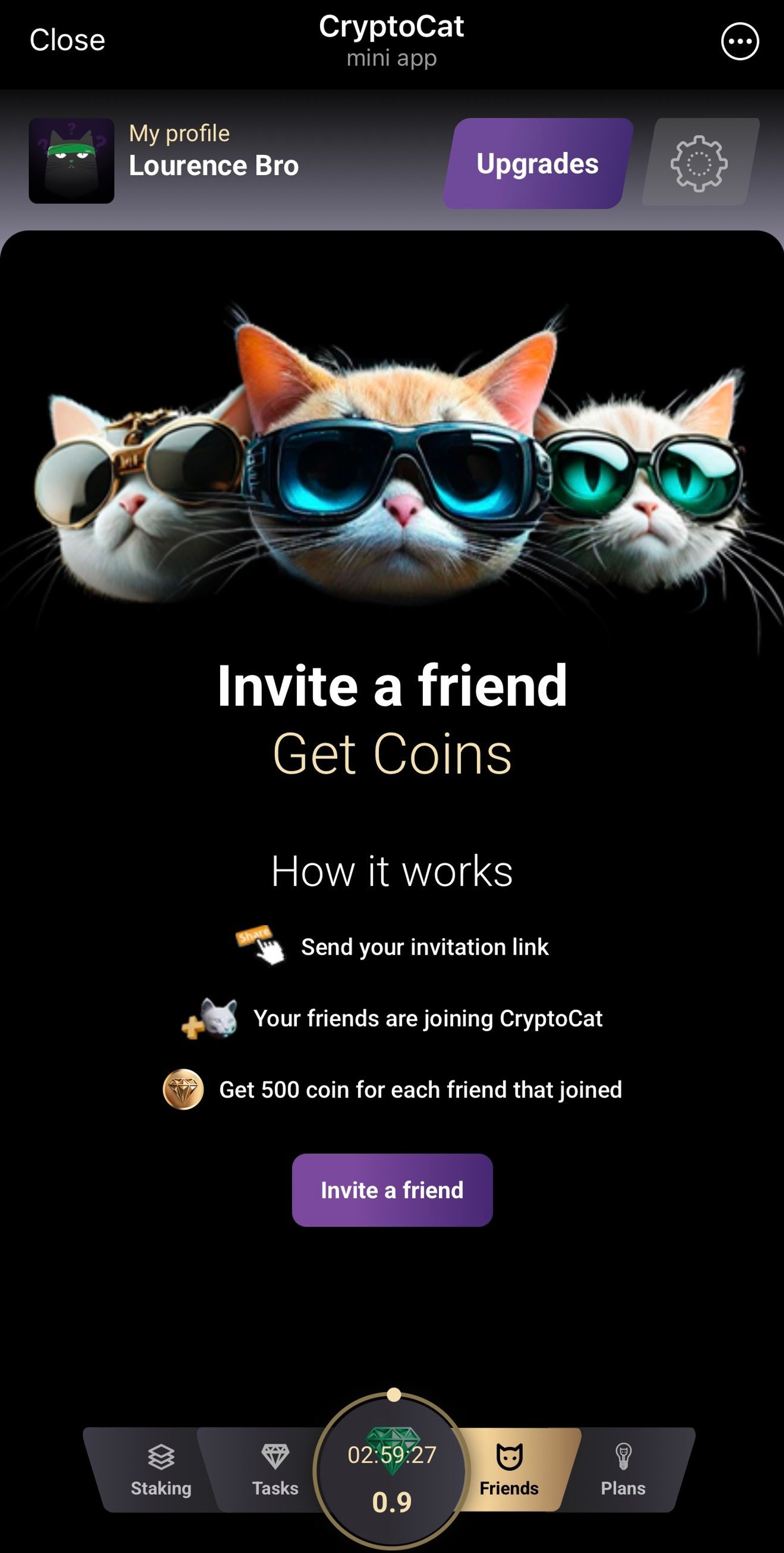 CryptoCat в Телеграм — скриншот 4