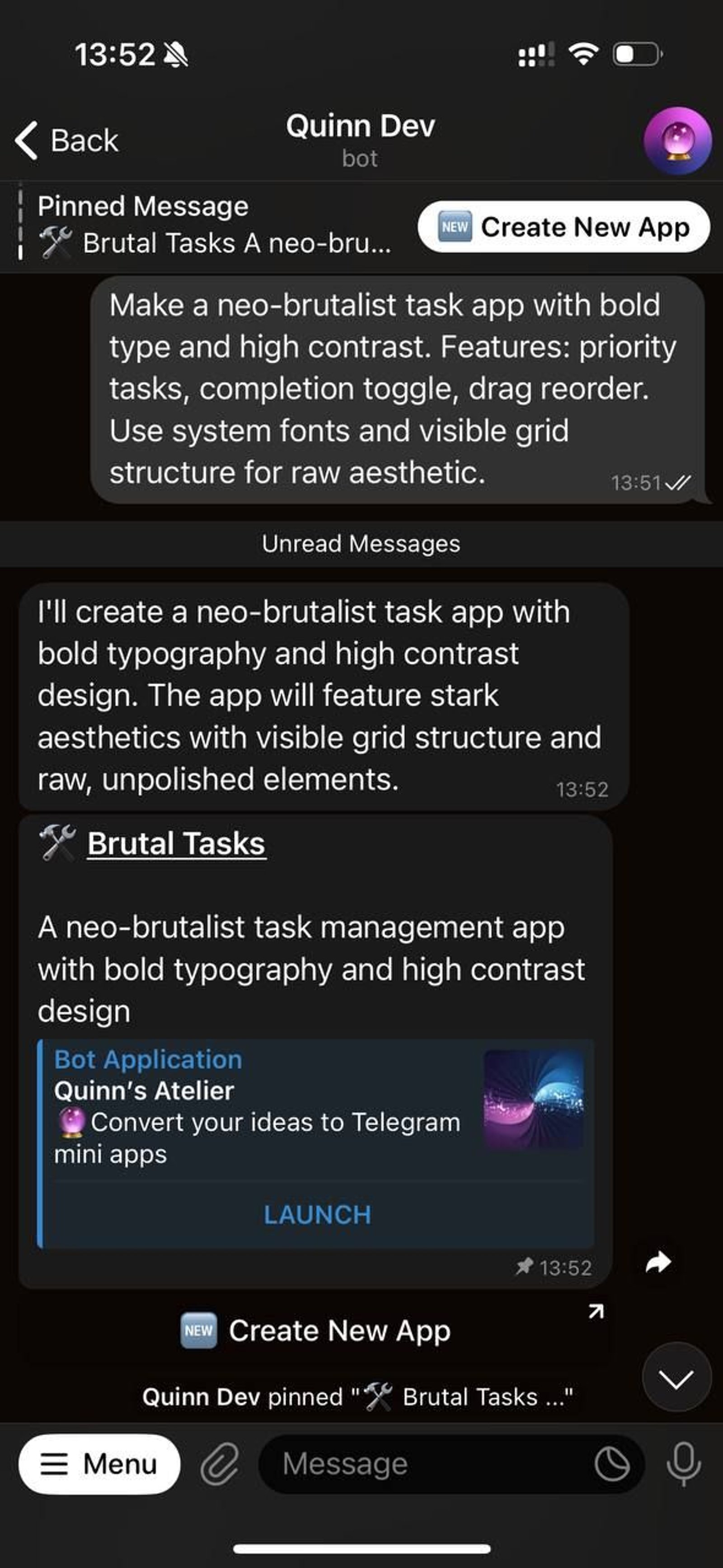Quinn Dev в Telegram — скриншот 2