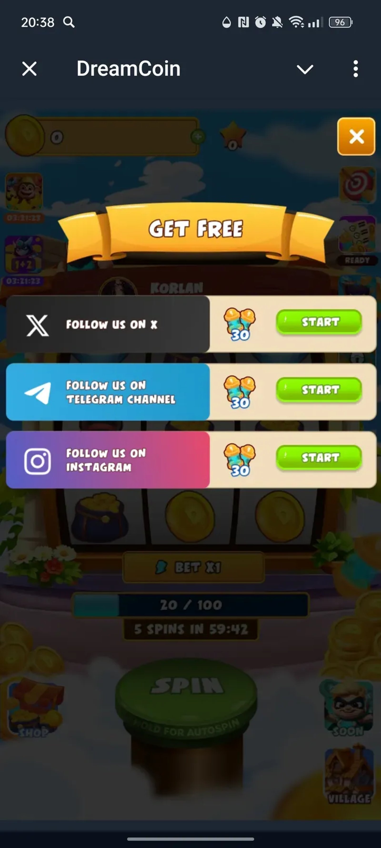 DreamCoin в Телеграм — скриншот 2