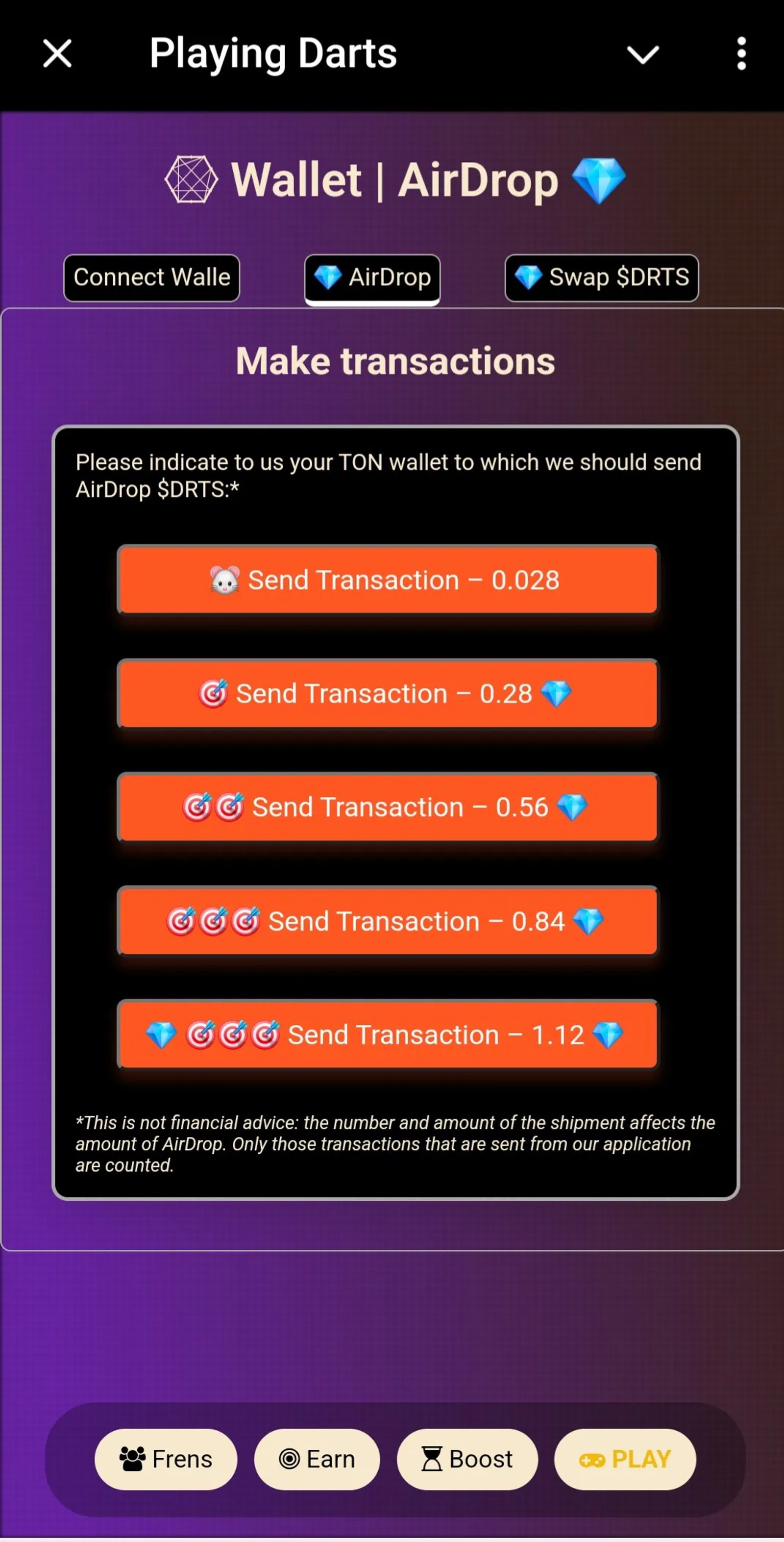 Playing Darts в Телеграм — скриншот 4