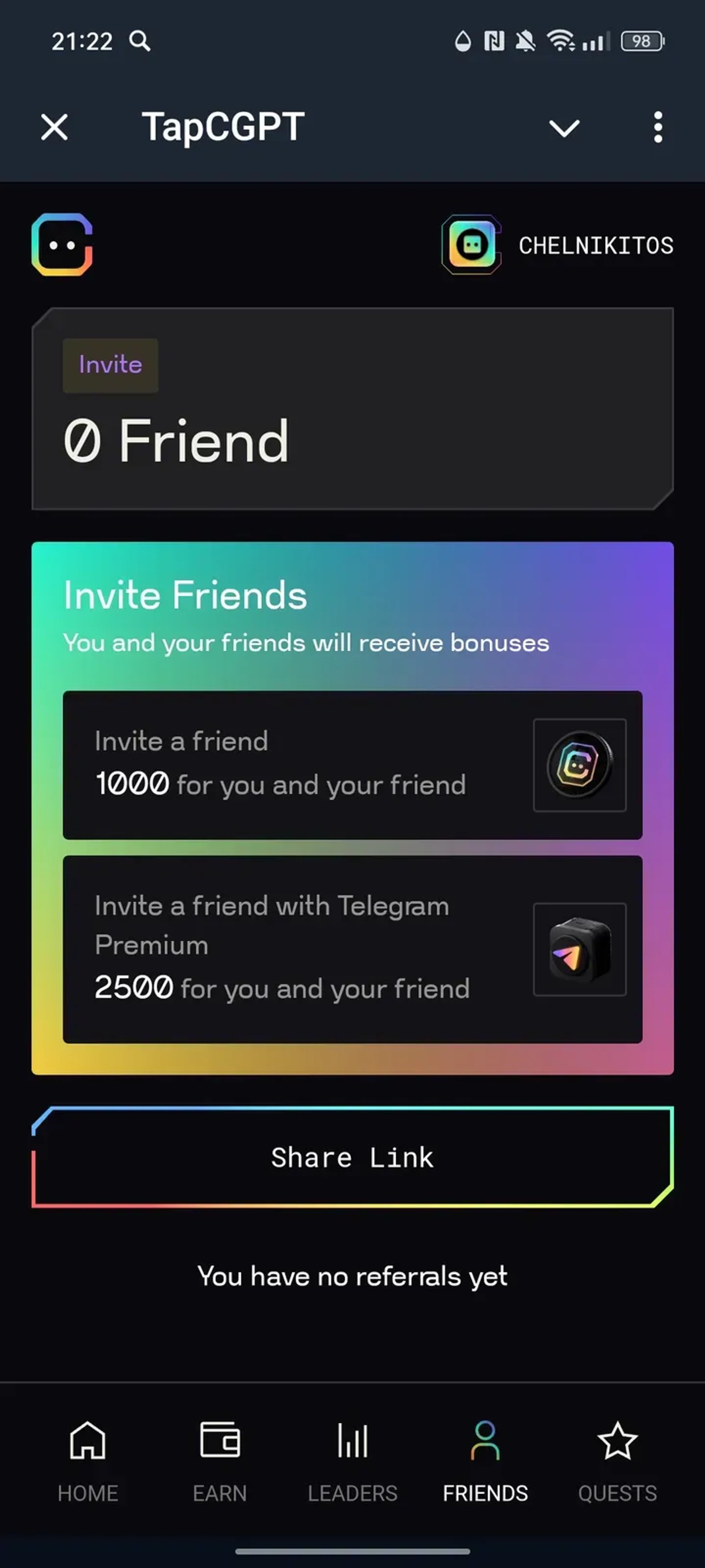 TapCGPT в Телеграм — скриншот 4