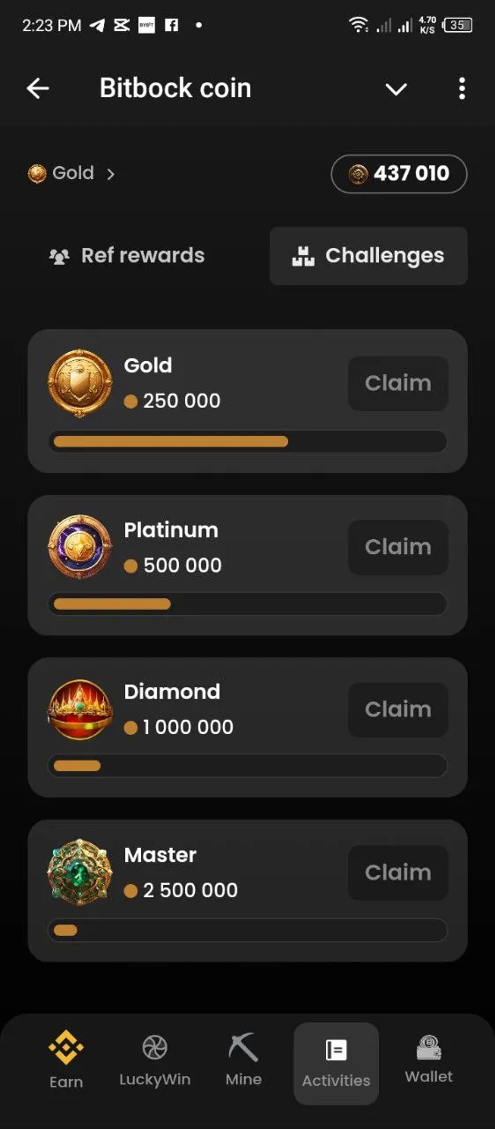 Bitbock coin в Телеграм — скриншот 7