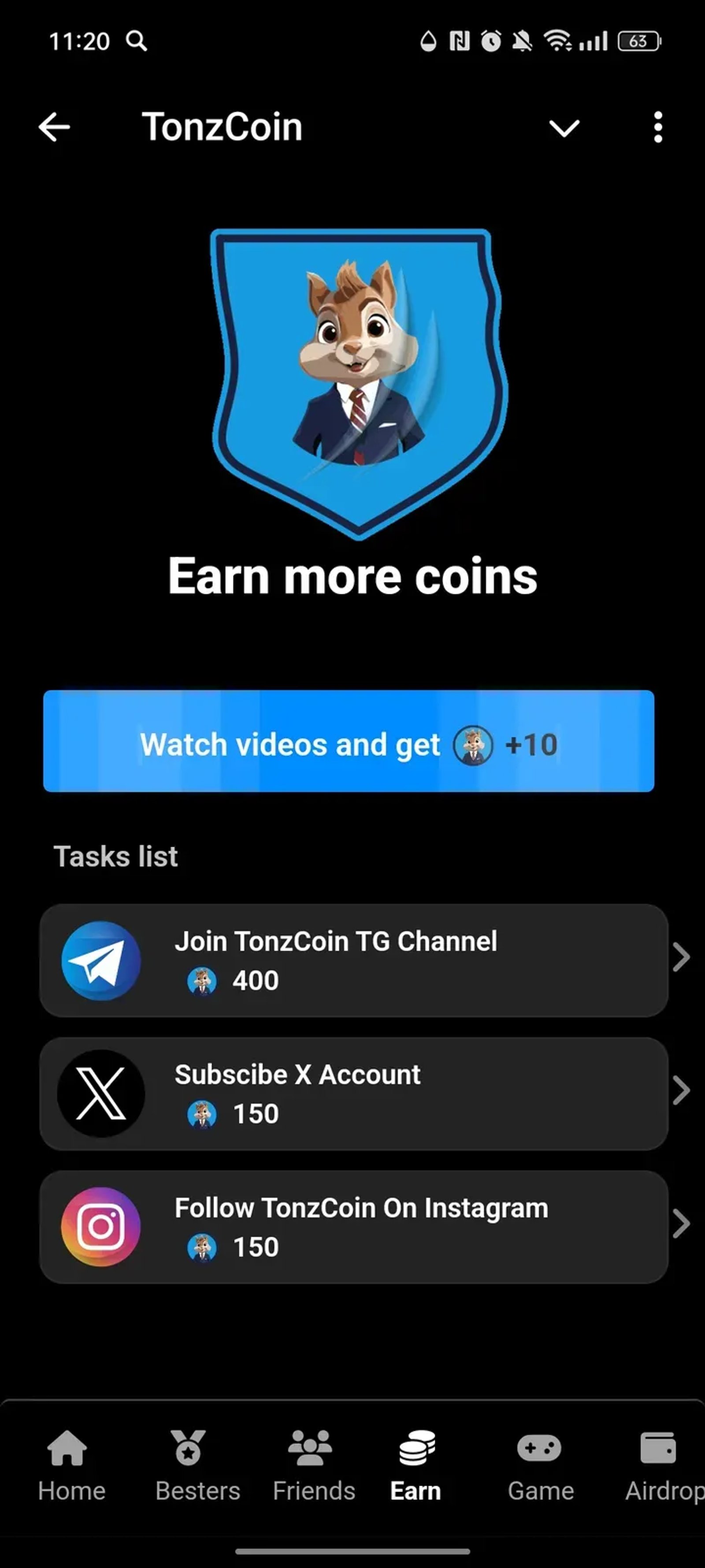 TonzCoin в Телеграм — скриншот 4