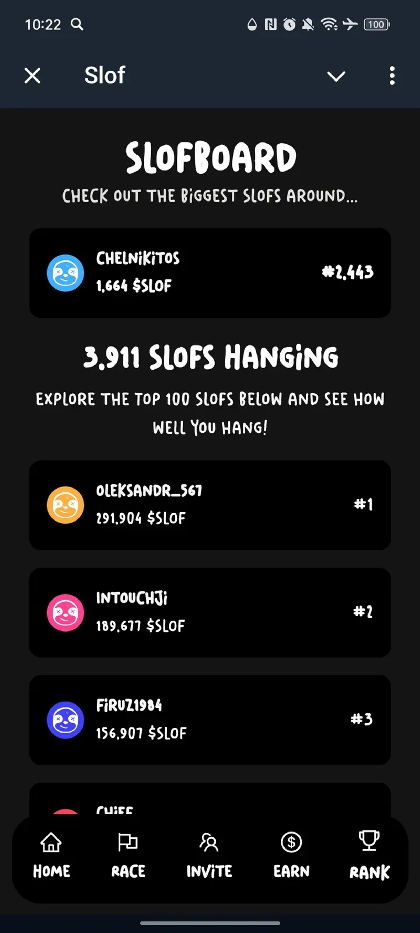 Slof в Телеграм — скриншот 5