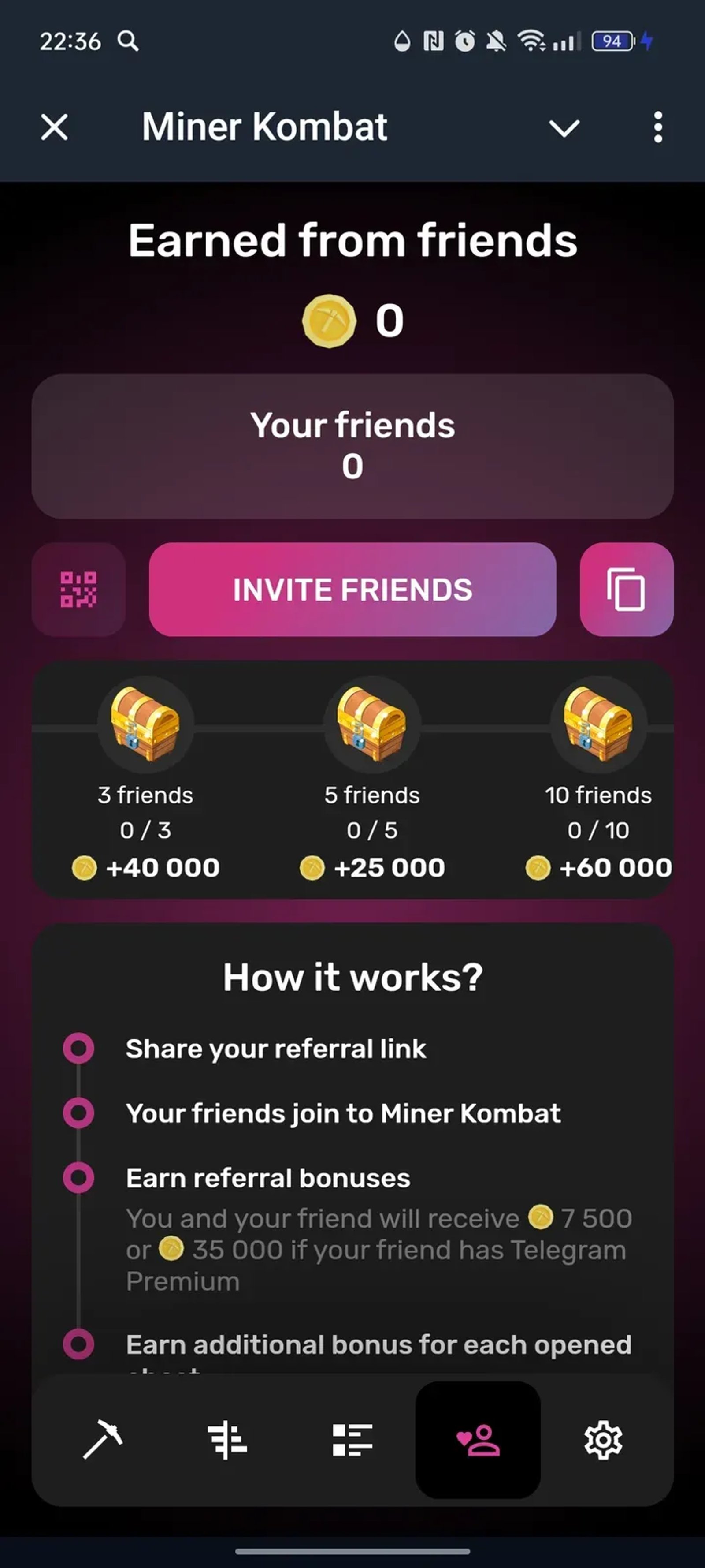 Miner Kombat в Телеграм — скриншот 4