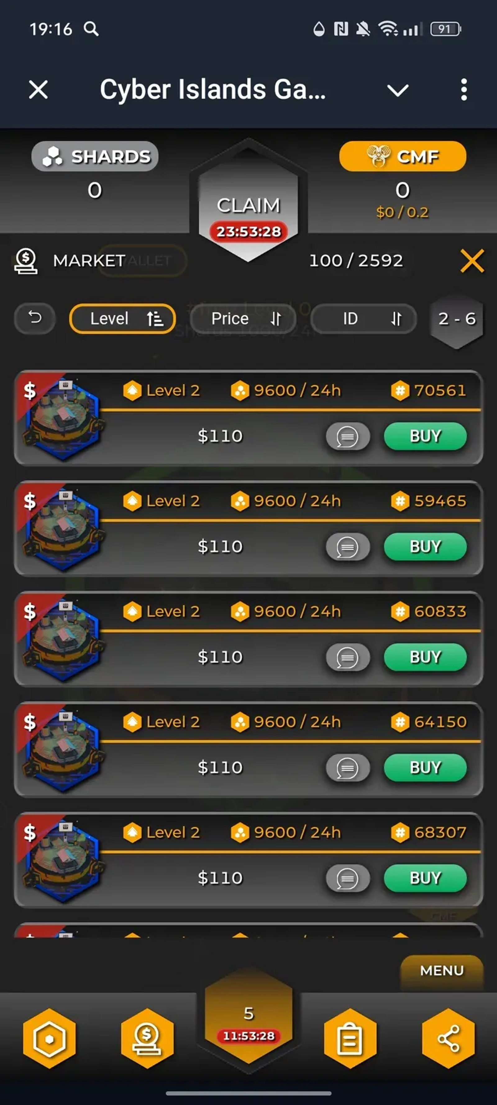 Cyber Islands Game в Телеграм — скриншот 2