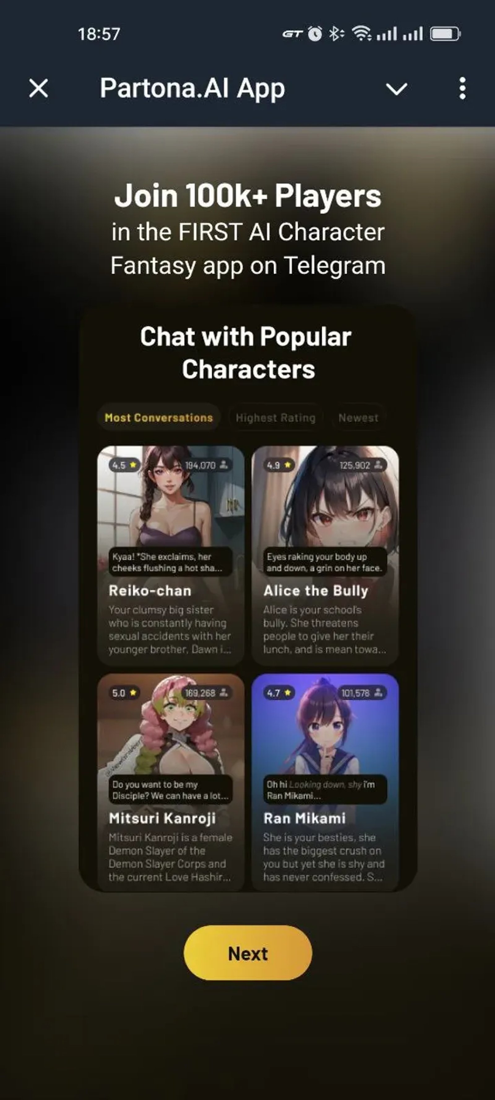 AI Waifu в Телеграм — скриншот 6