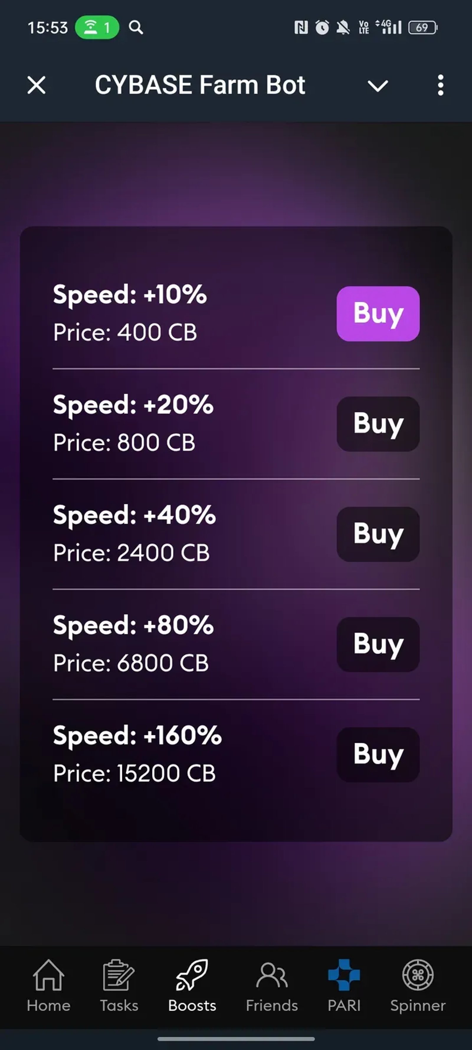 CYBASE Farm Bot Telegram Screenshot 3