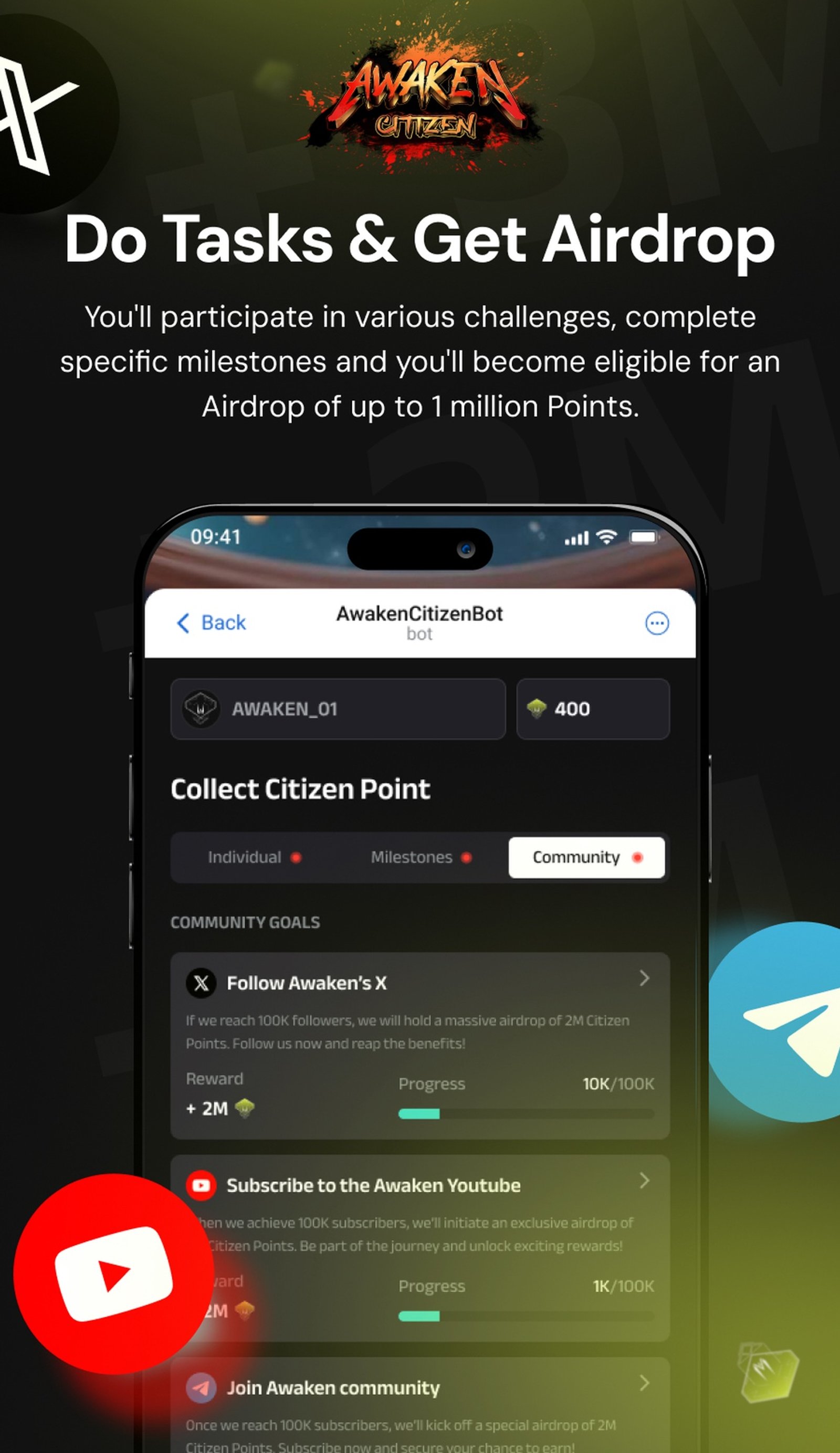 Awaken Citizen в Телеграм — скриншот 3