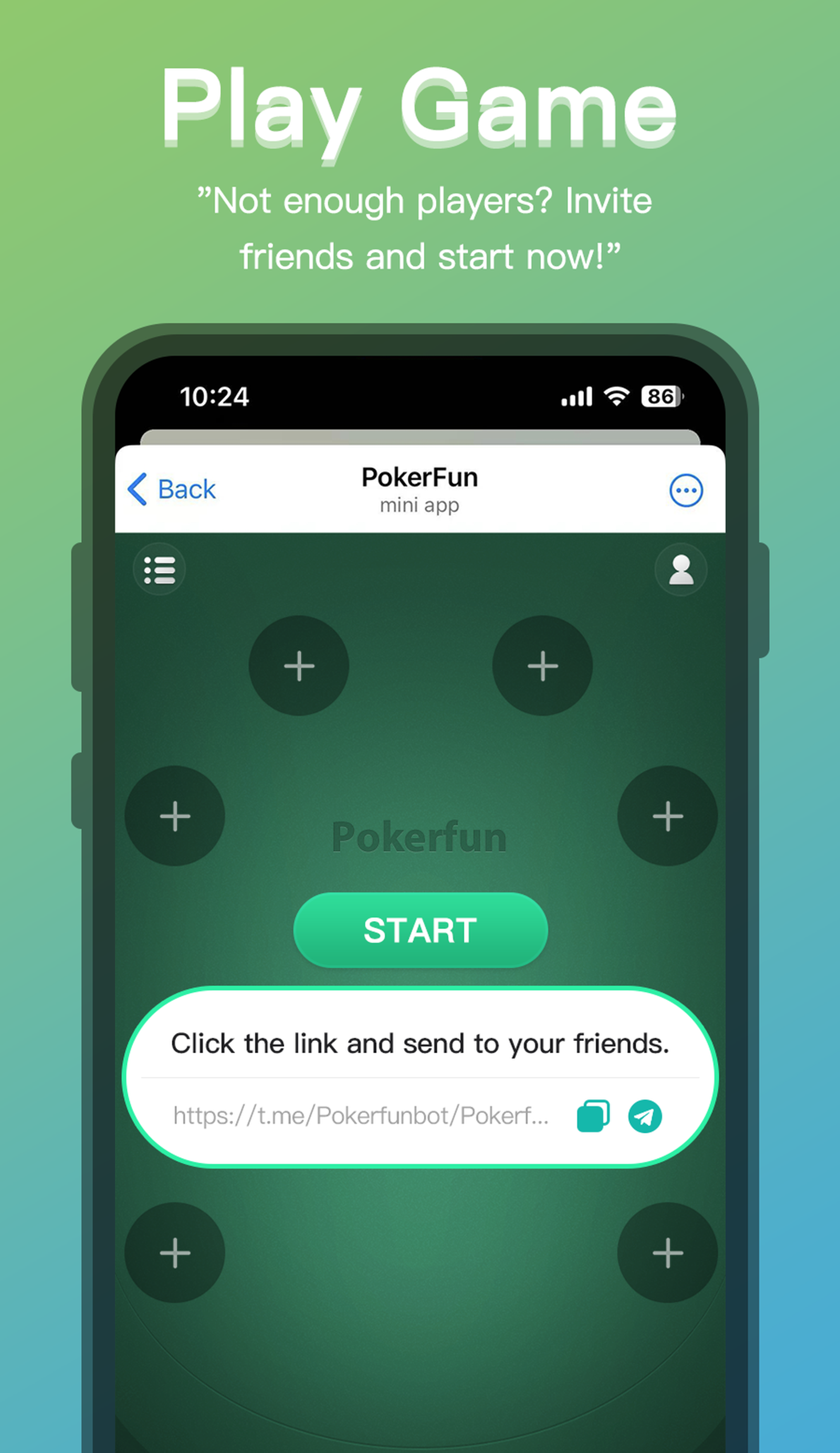PokerFun в Телеграм — скриншот 2