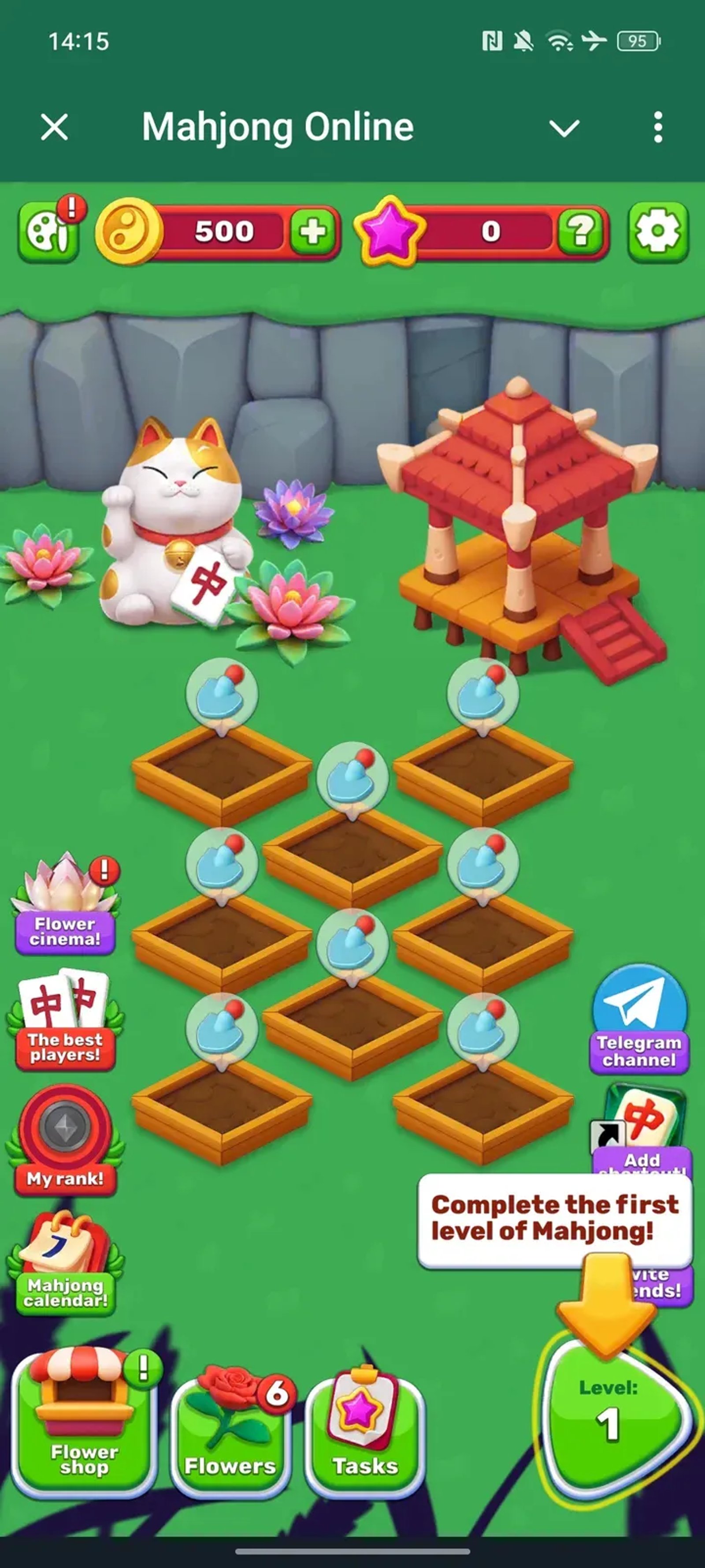 Mahjong Online в Телеграм — скриншот 1