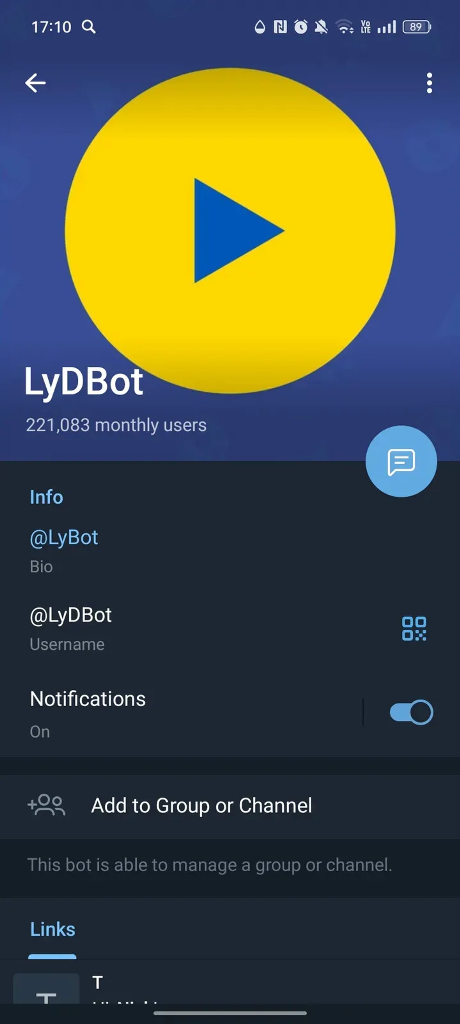 LyDBot в Телеграм — скриншот 4