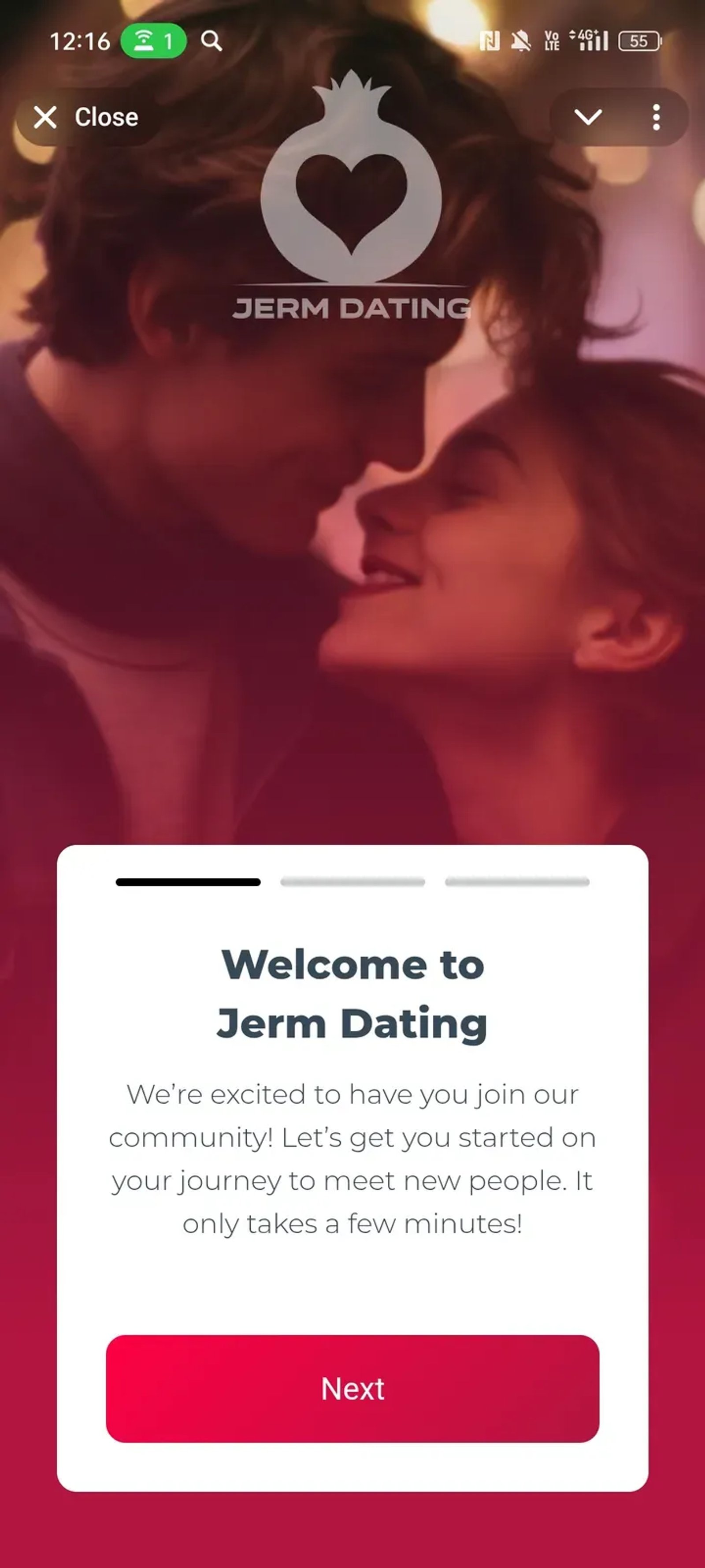 Jerm Dating в Телеграм — скриншот 1