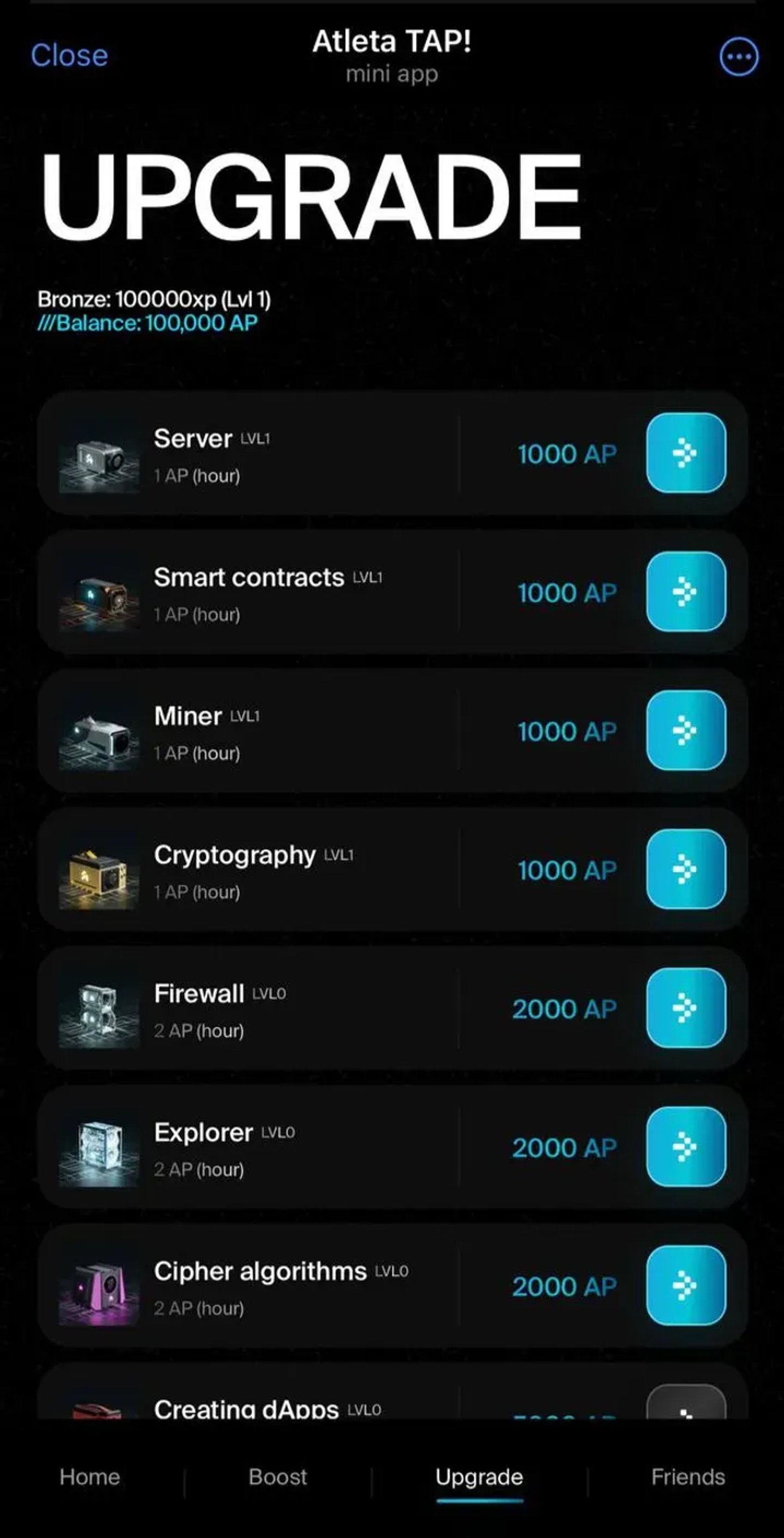 Atleta TAP! в Телеграм — скриншот 4