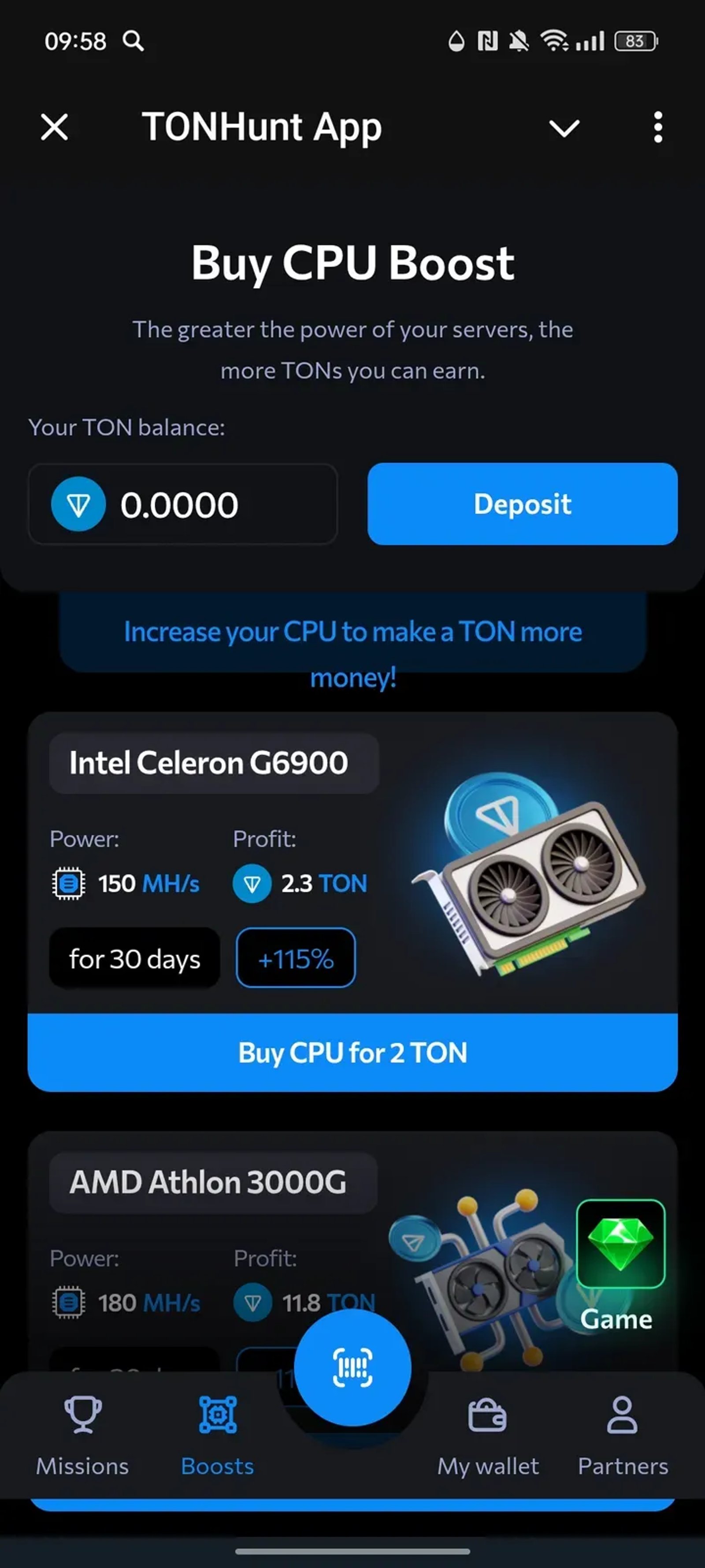 TONHunt App в Телеграм — скриншот 2