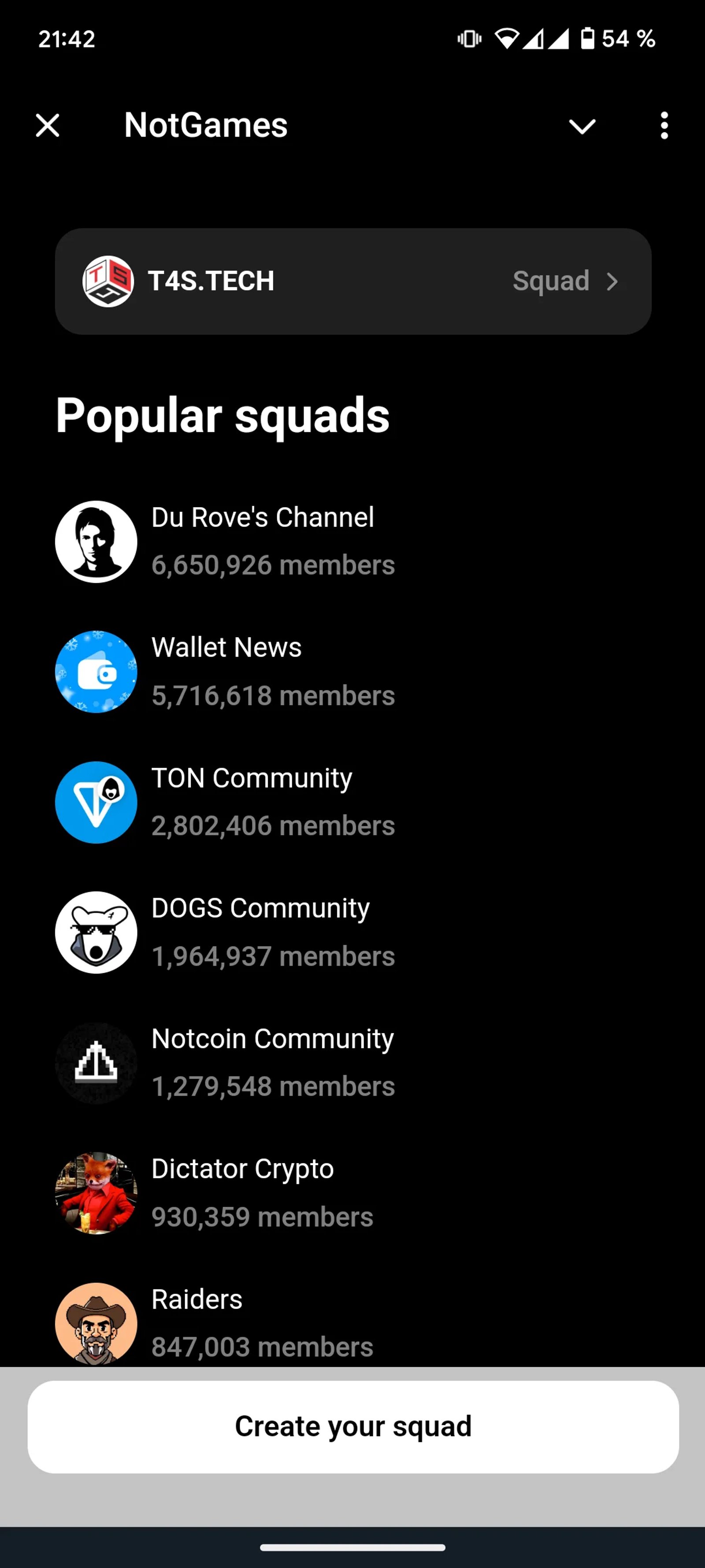 Notcoin Сквад