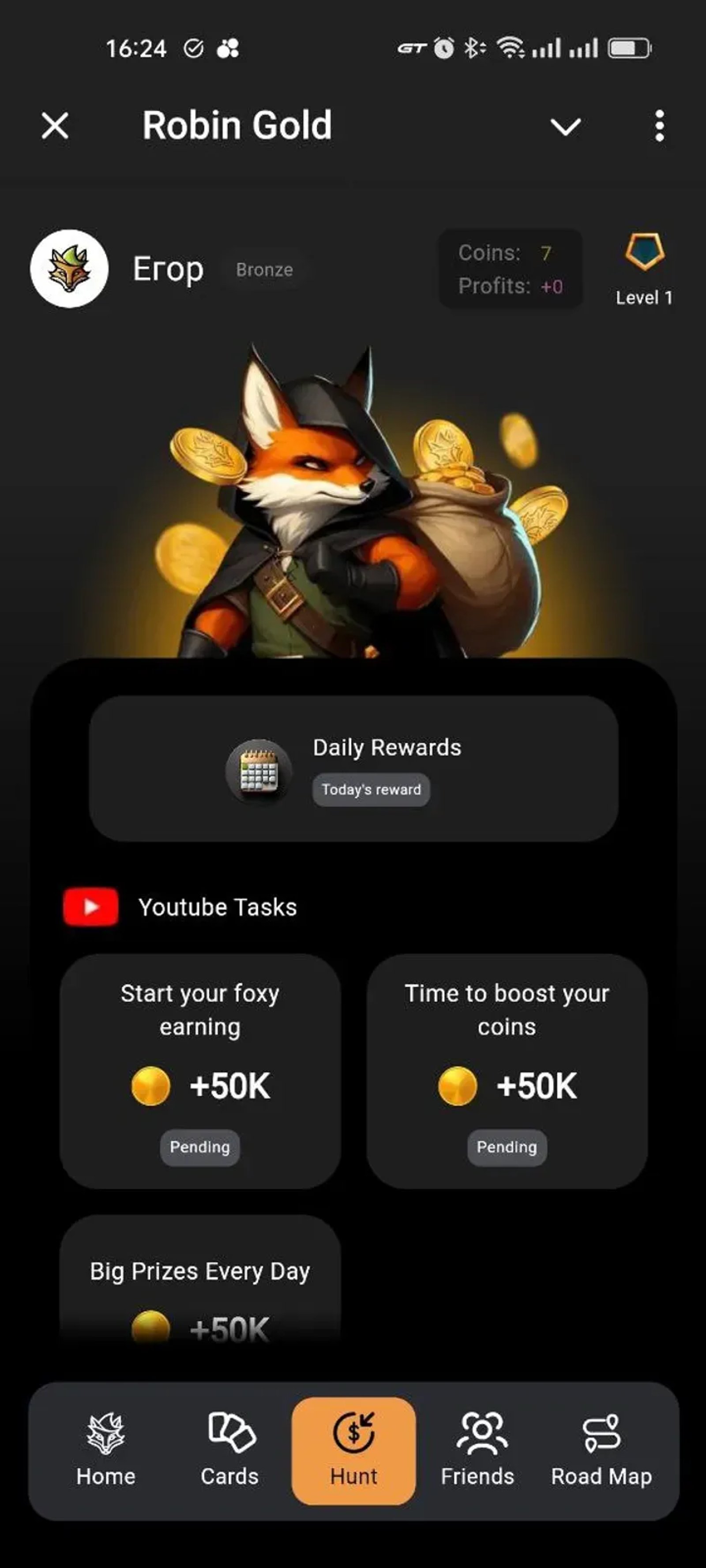 Robin Gold в Телеграм — скриншот 1