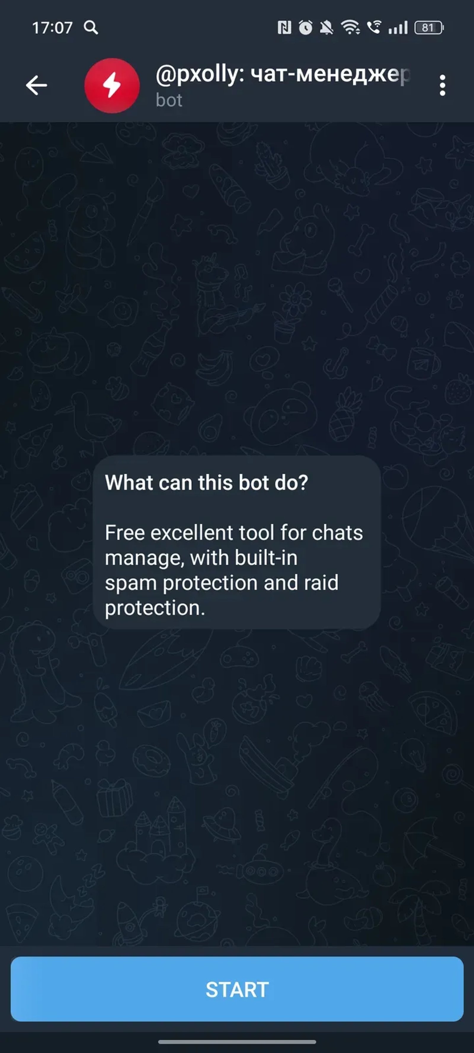 pxolly Telegram Screenshot 1