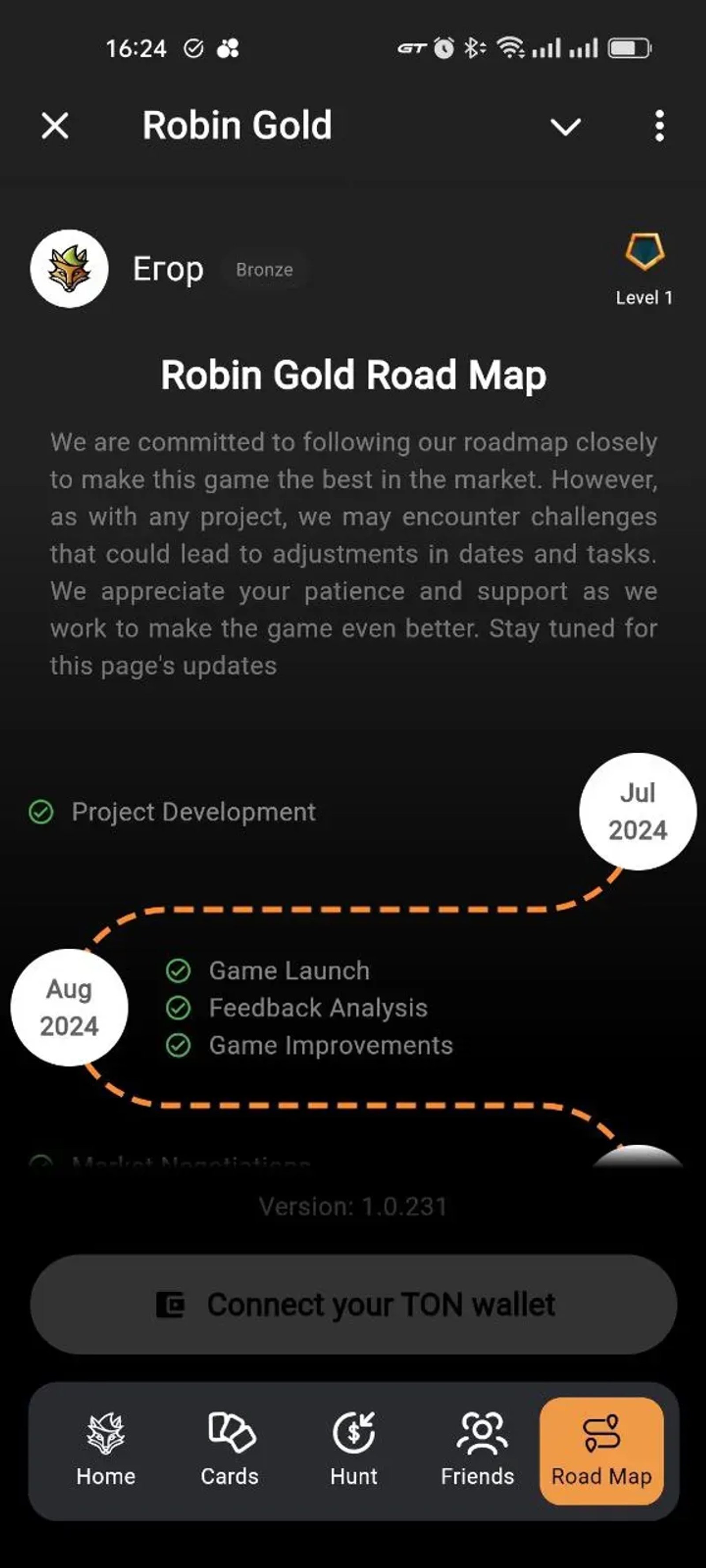 Robin Gold в Телеграм — скриншот 6