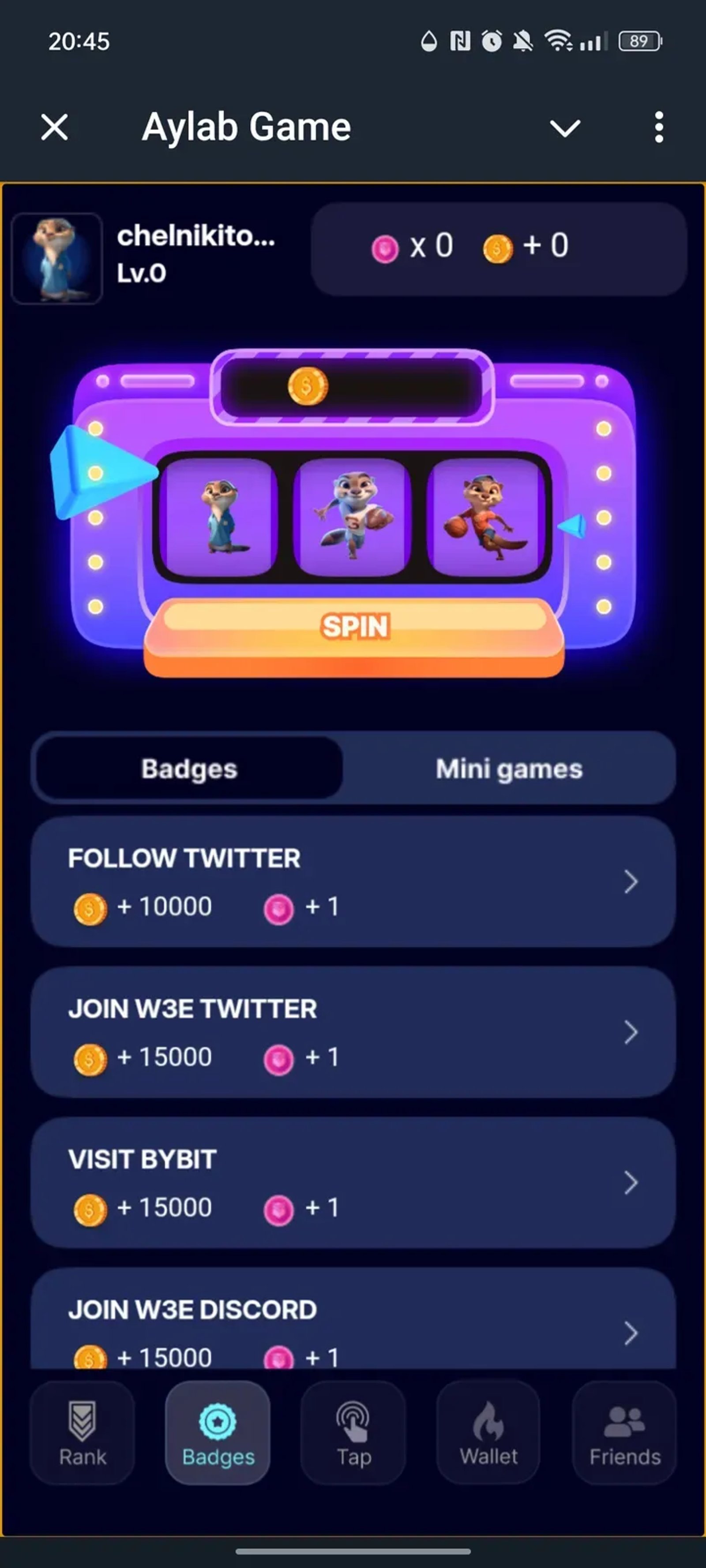 Aylab Game в Телеграм — скриншот 2