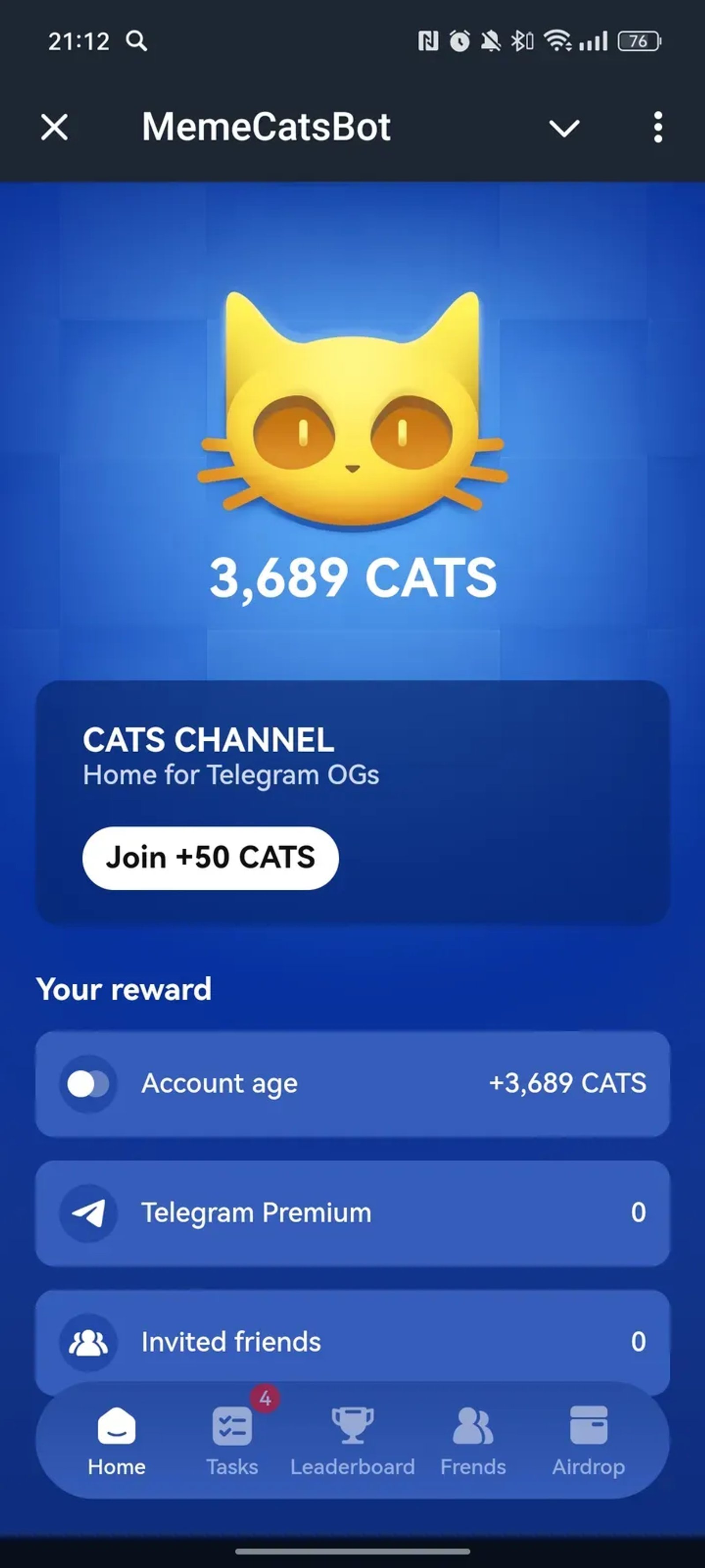 MemeCatsBot в Телеграм — скриншот 1