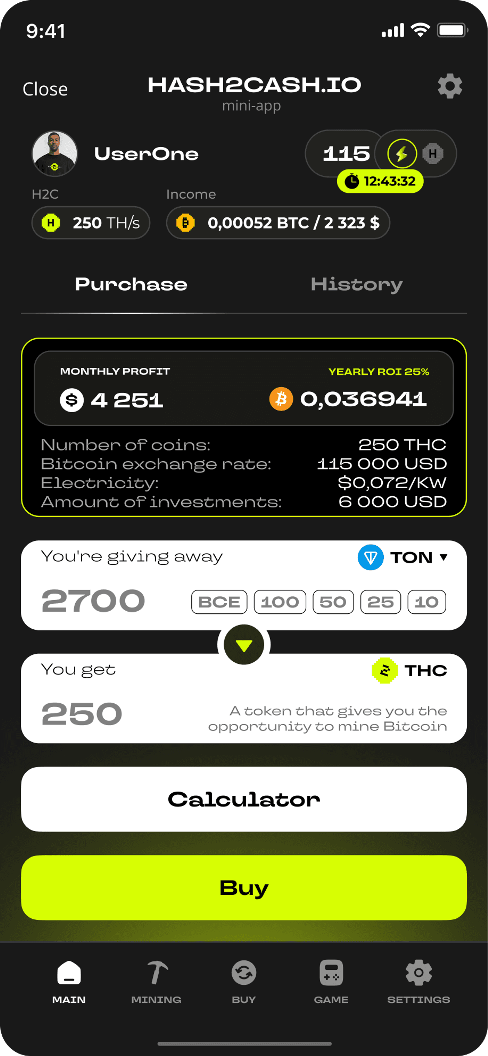 HASH2CASH ⛏️ Telegram Screenshot 3