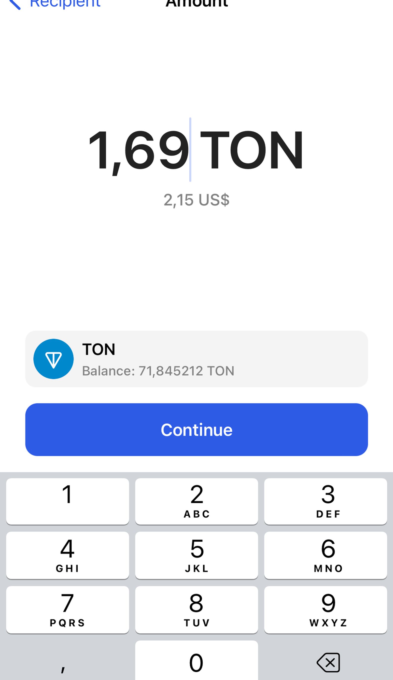 Gem Wallet в Телеграм — скриншот 4