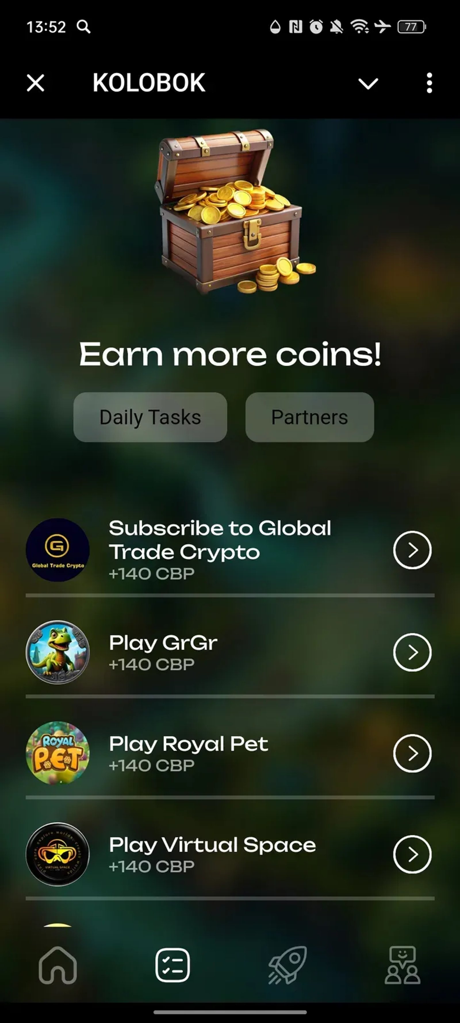 KOLOBOK в Телеграм — скриншот 2