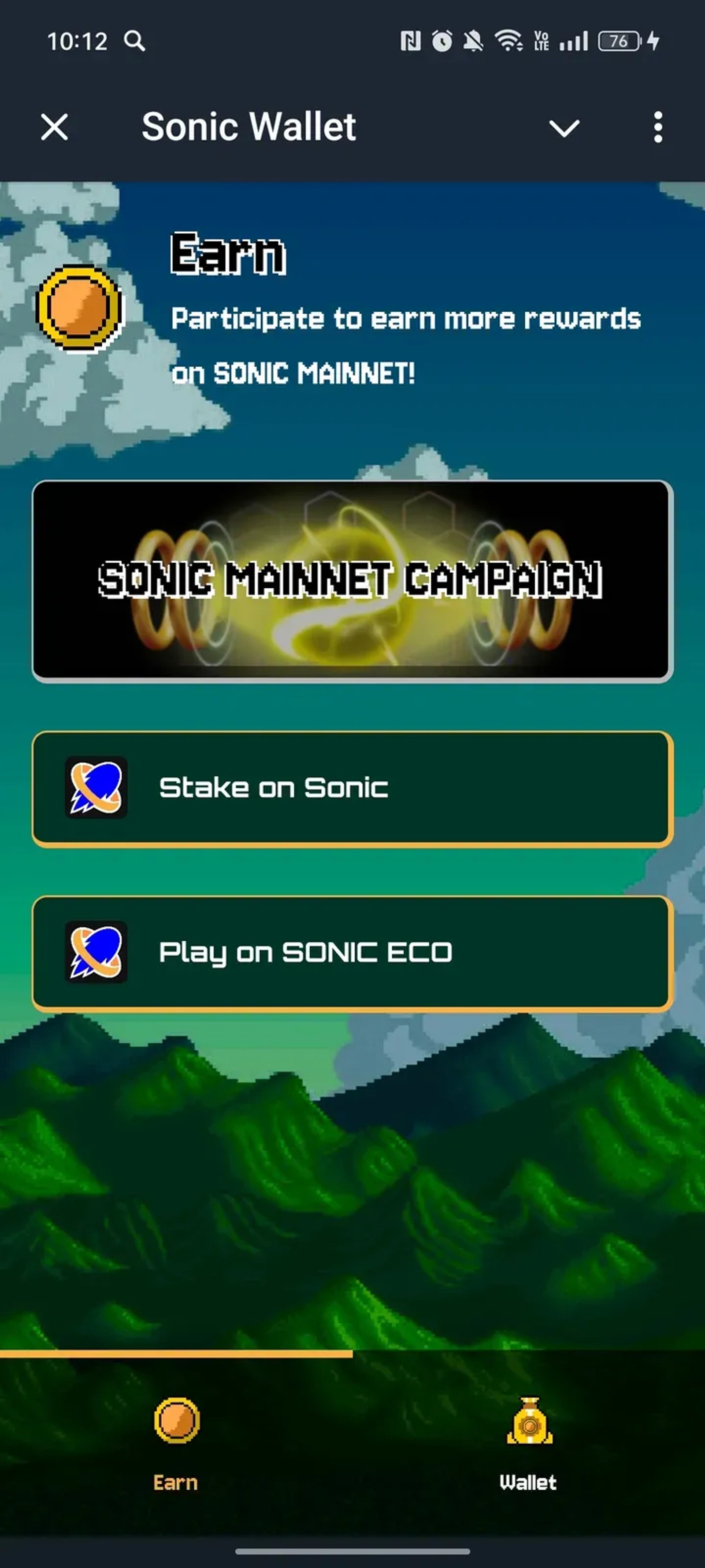 Sonic Wallet в Телеграм — скриншот 1