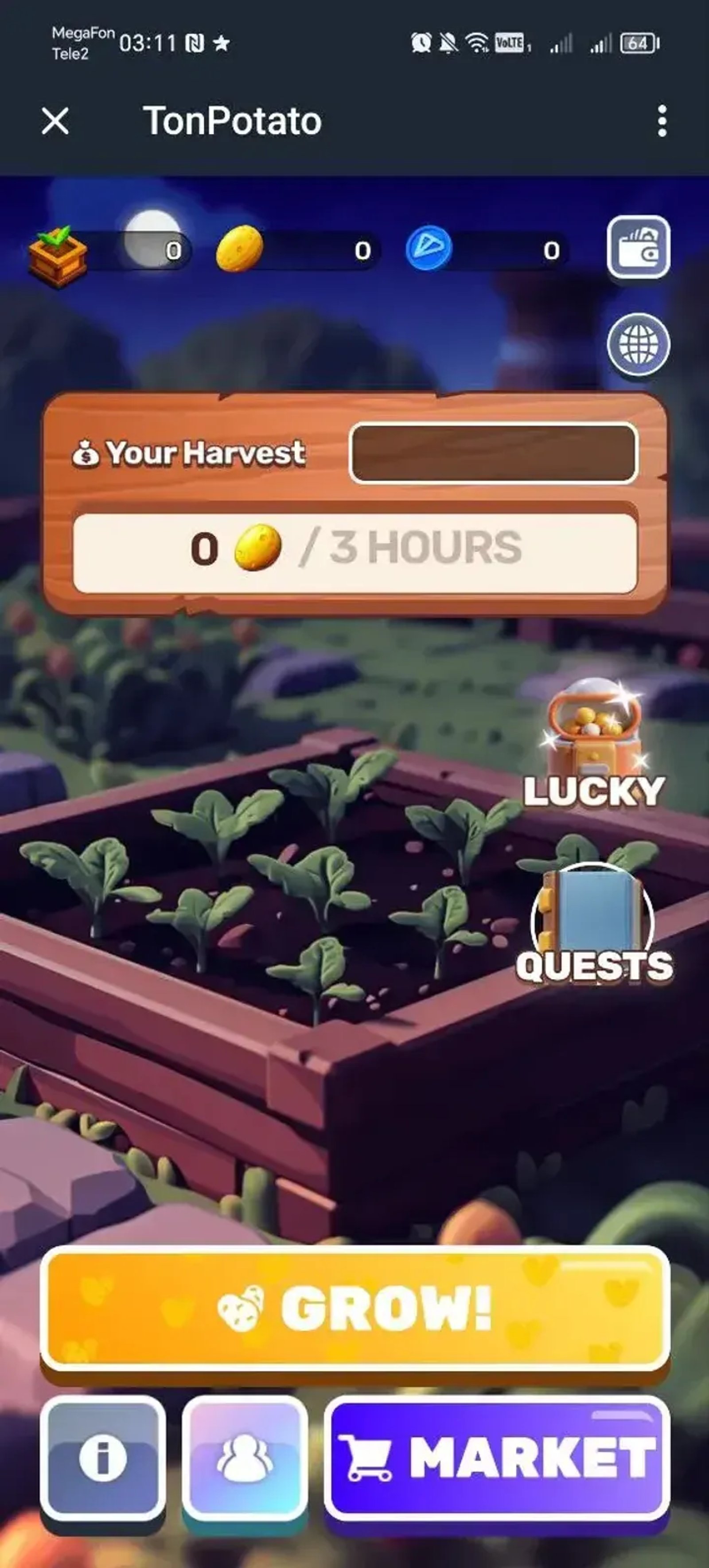 TonPotato в Телеграм — скриншот 1