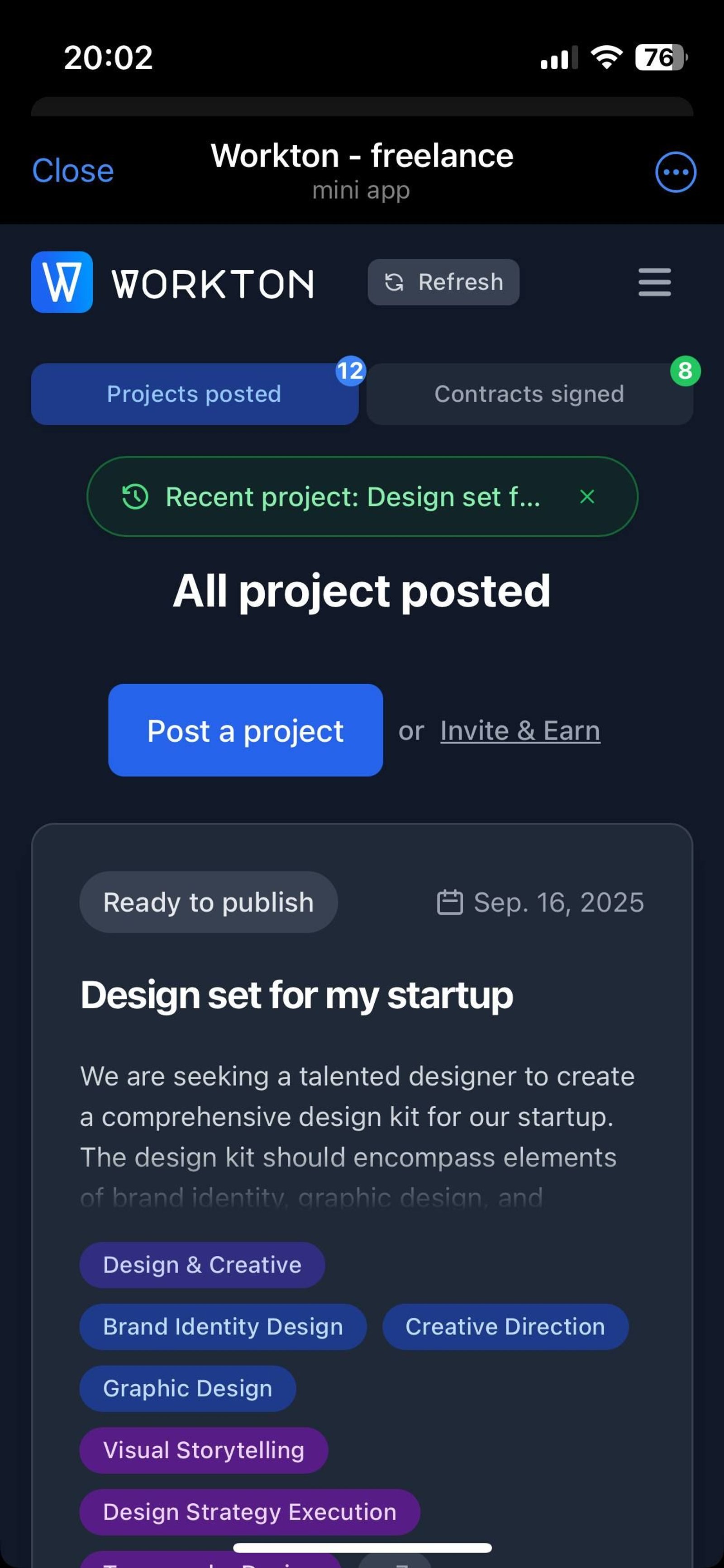 Workton - freelance Telegram Screenshot 4
