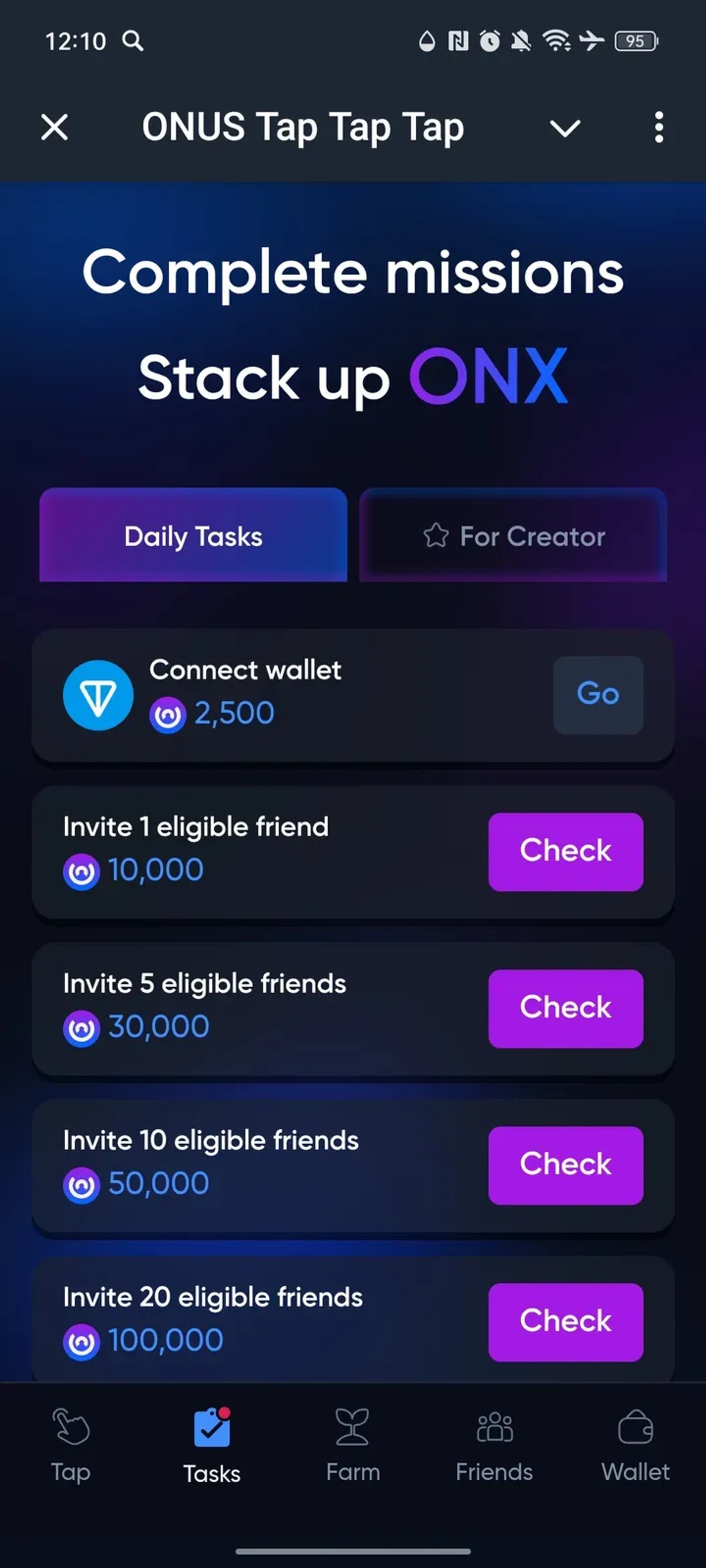 ONUS Exchange Bot в Телеграм — скриншот 2