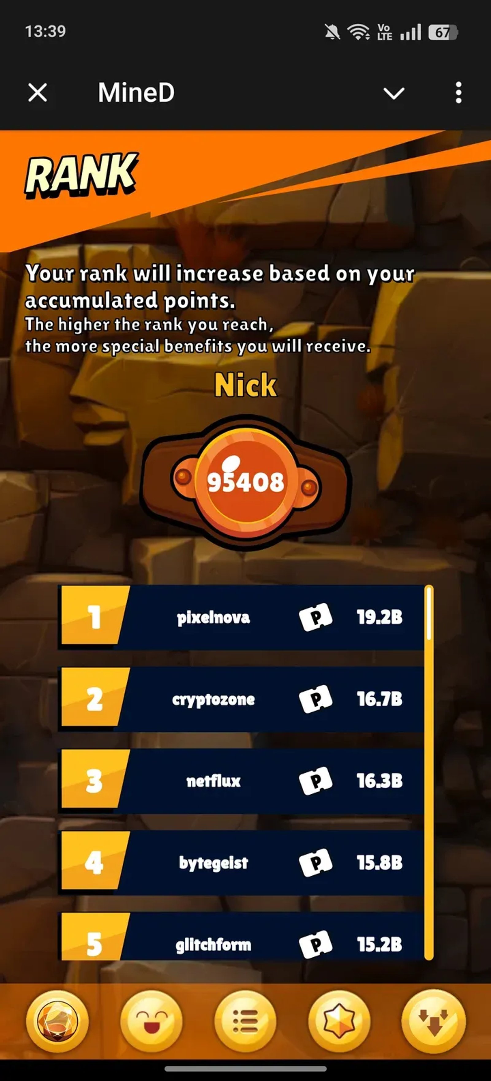 MineD в Telegram — скриншот 4