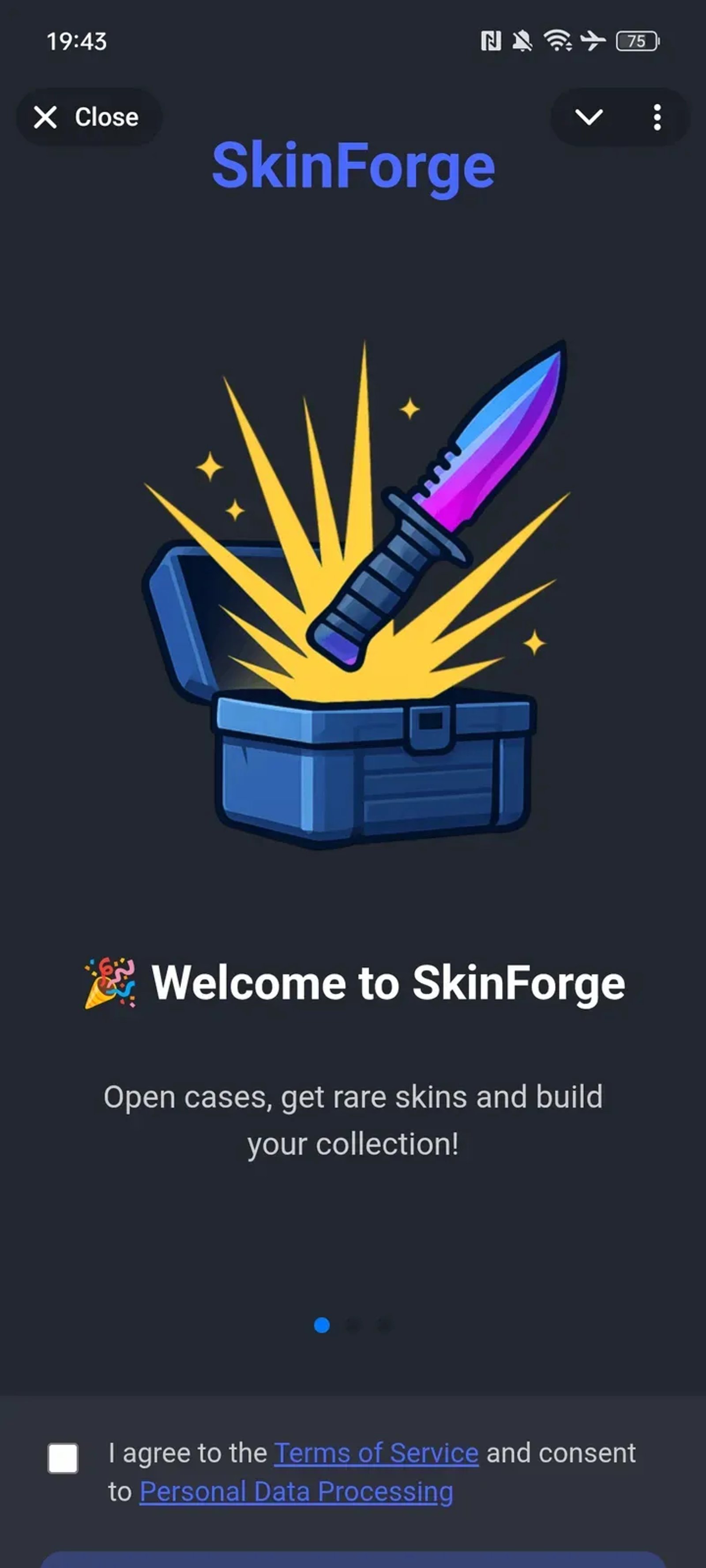 SKIN FORGE: CS2 Cases & Skins в Телеграм — скриншот 1