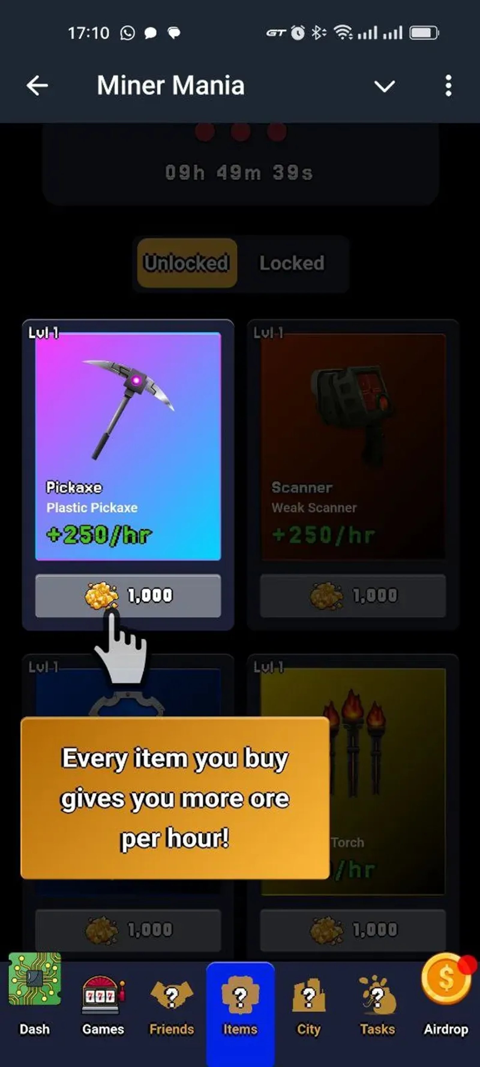 Miner Mania в Телеграм — скриншот 7
