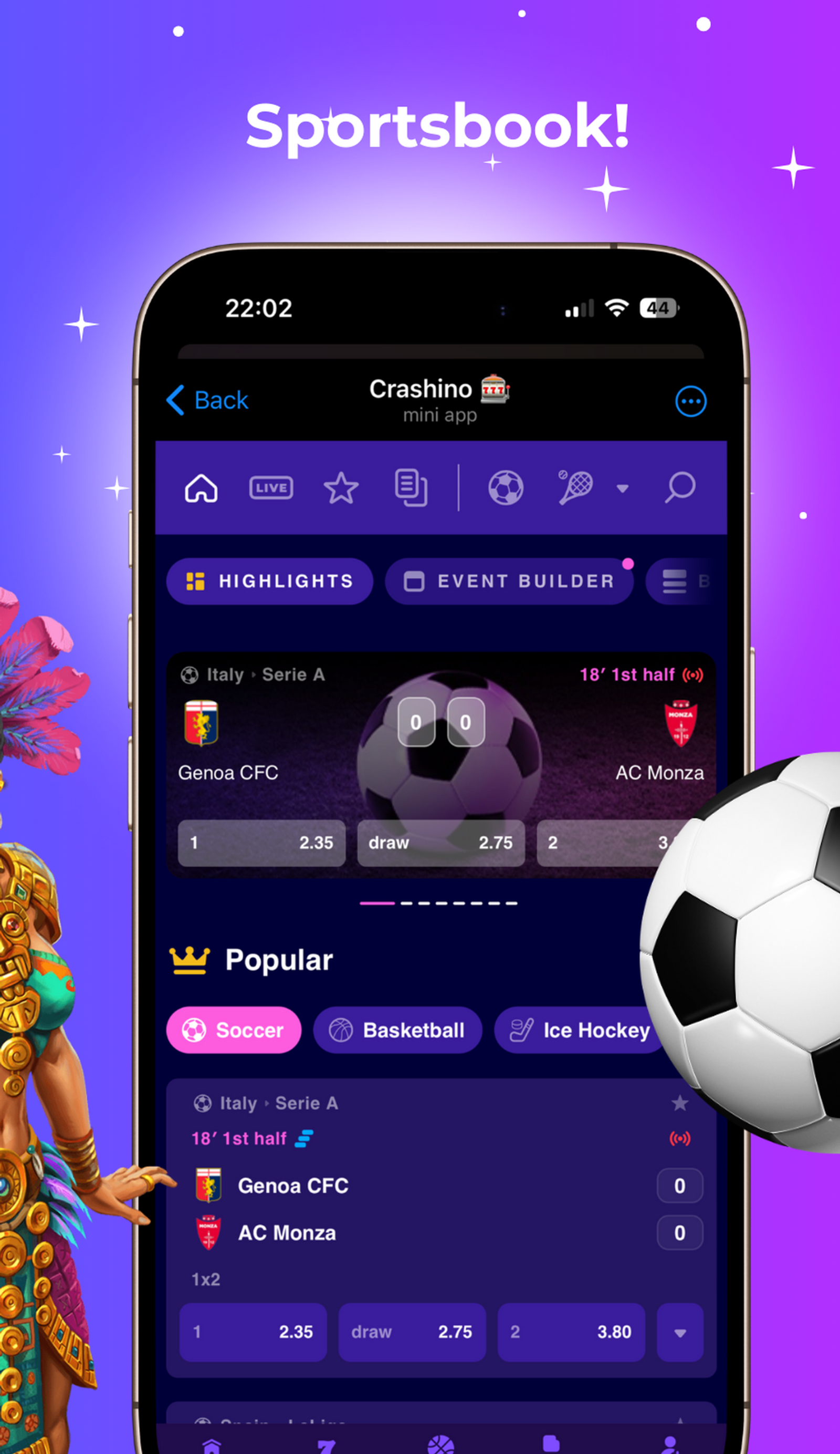 Crashino в Телеграм — скриншот 4