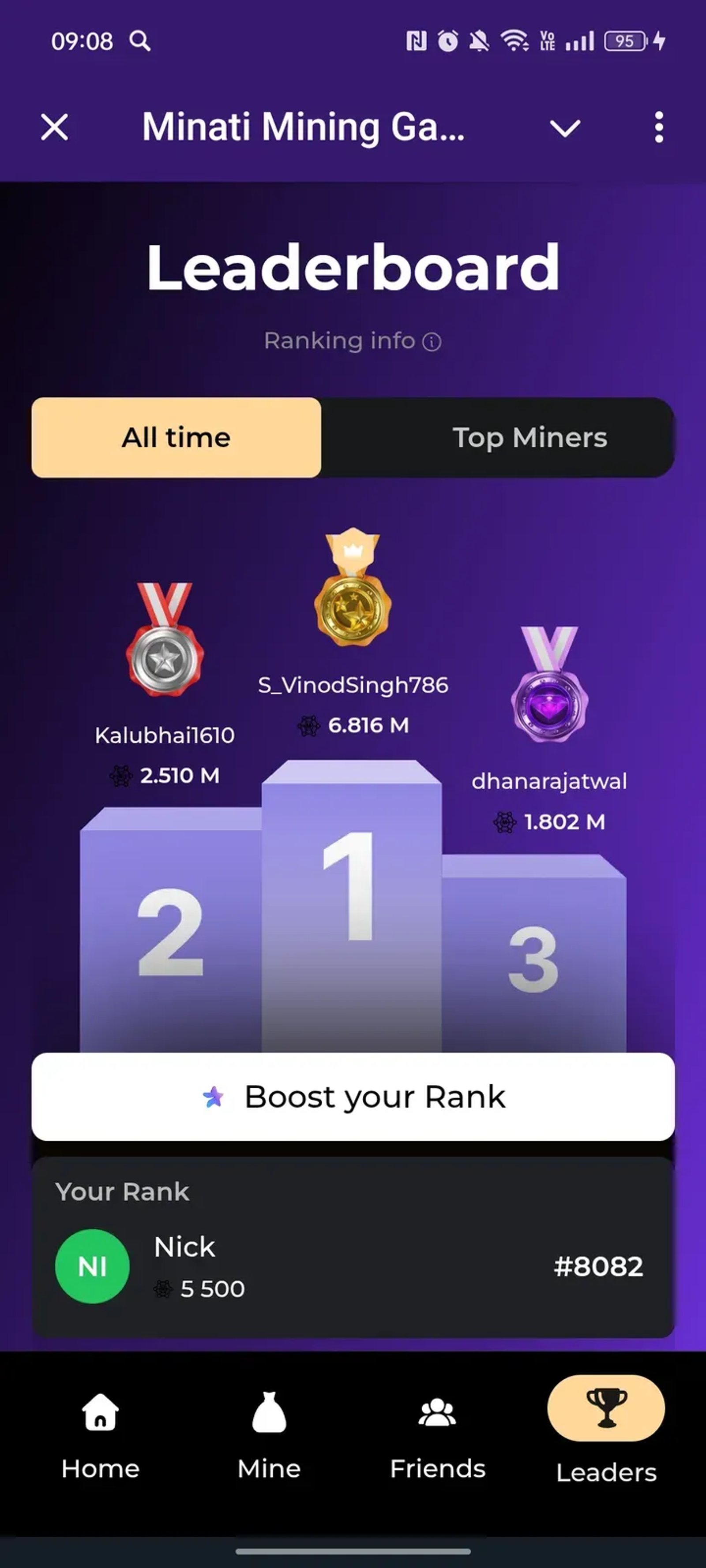 Minati Mining Game в Телеграм — скриншот 4