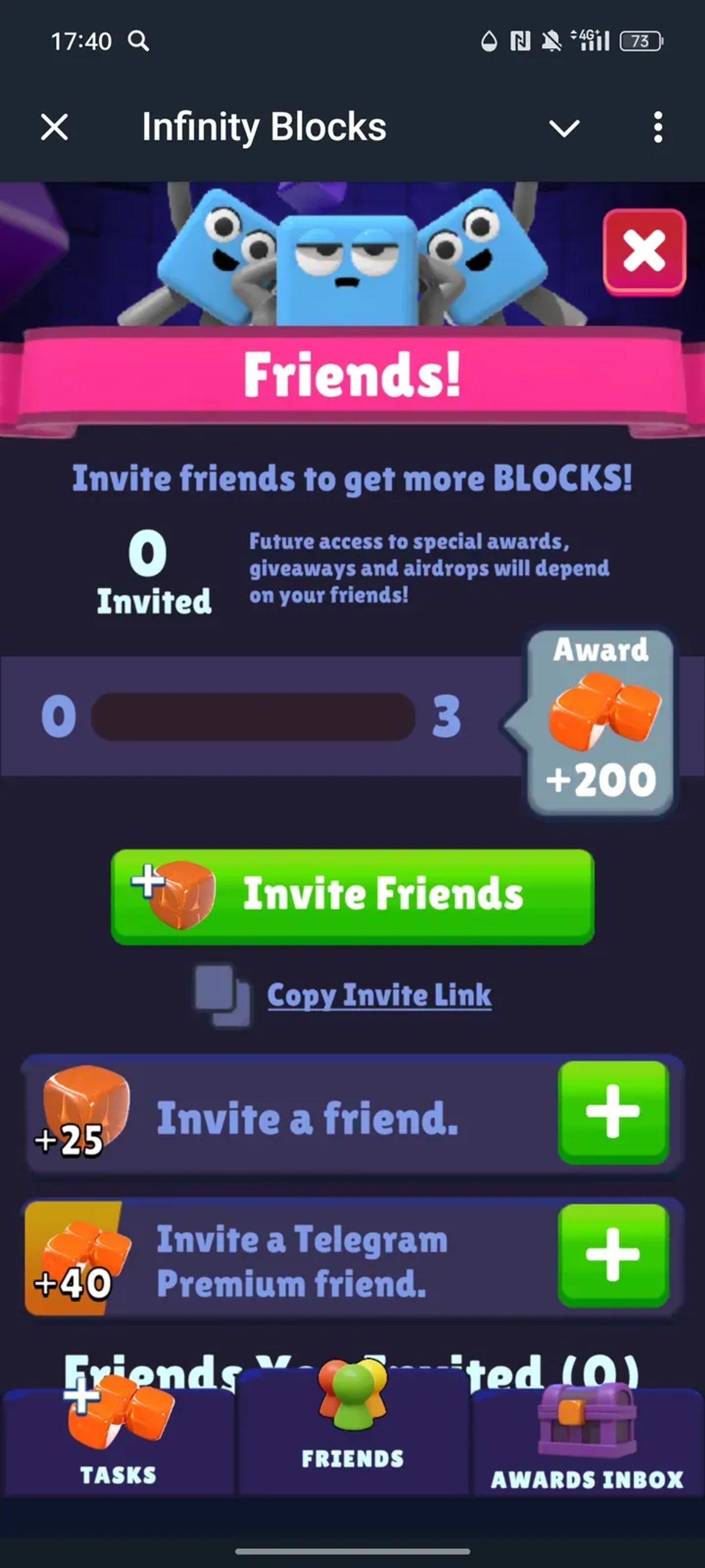 Infinity Blocks в Телеграм — скриншот 4