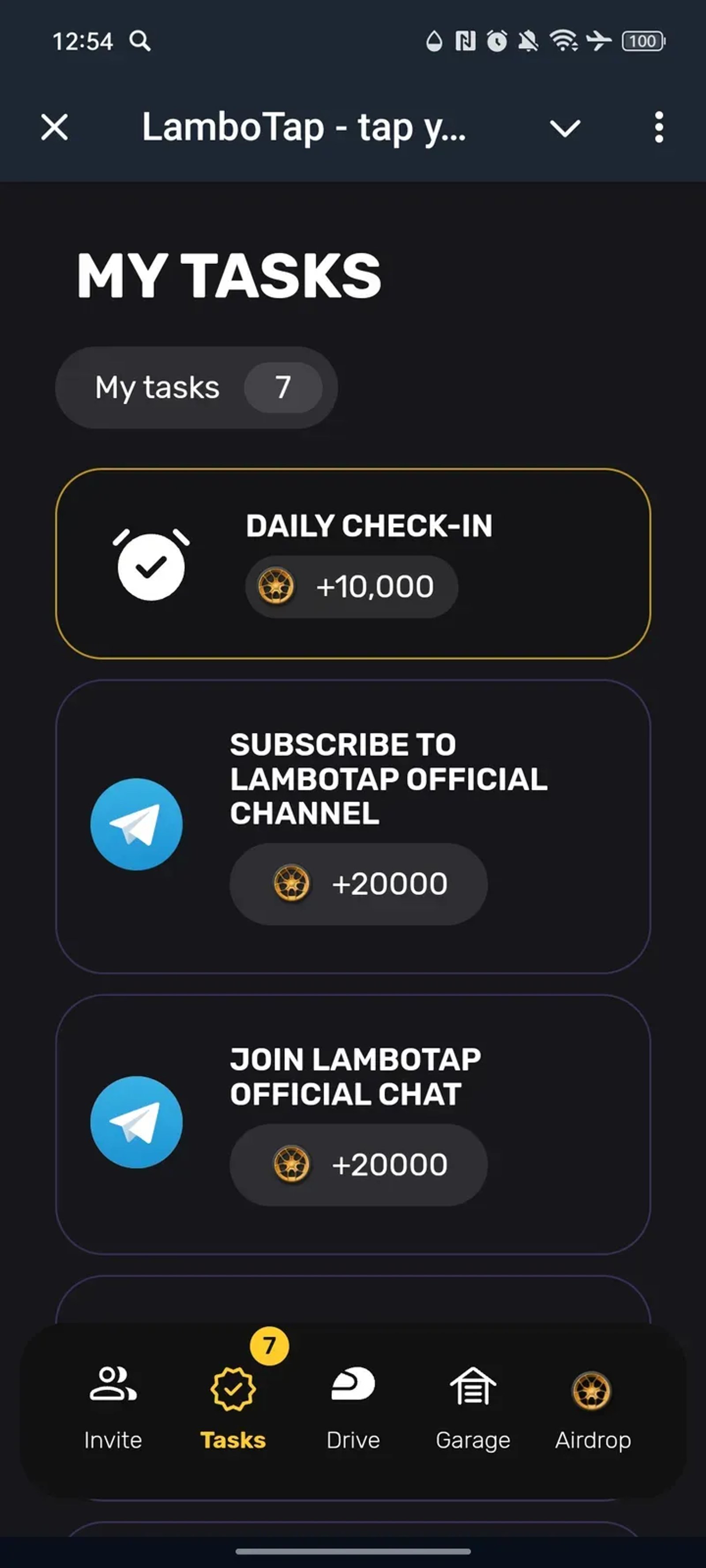 LamboTap - tap your way to a LAMBO 🏎 в Телеграм — скриншот 2