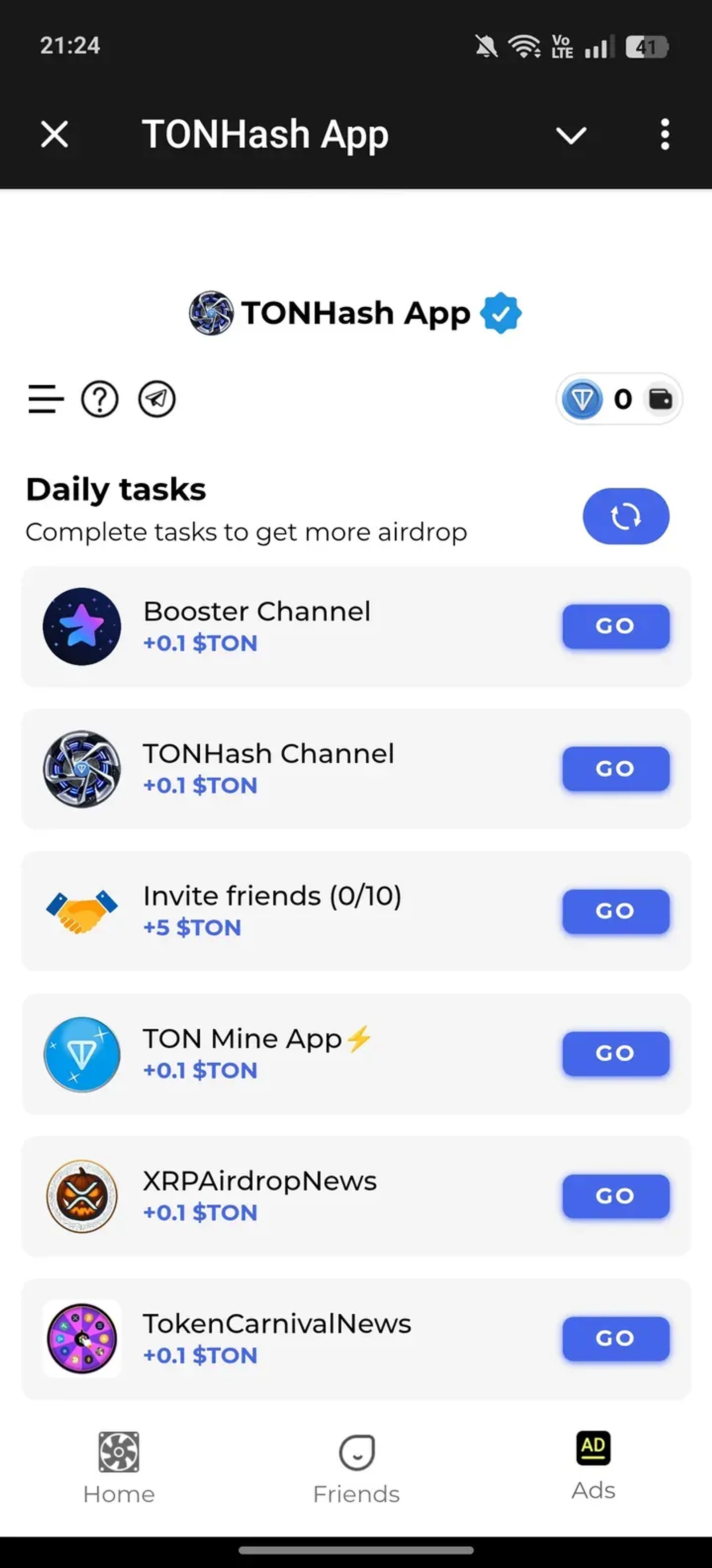 TONHash App в Telegram — скриншот 3