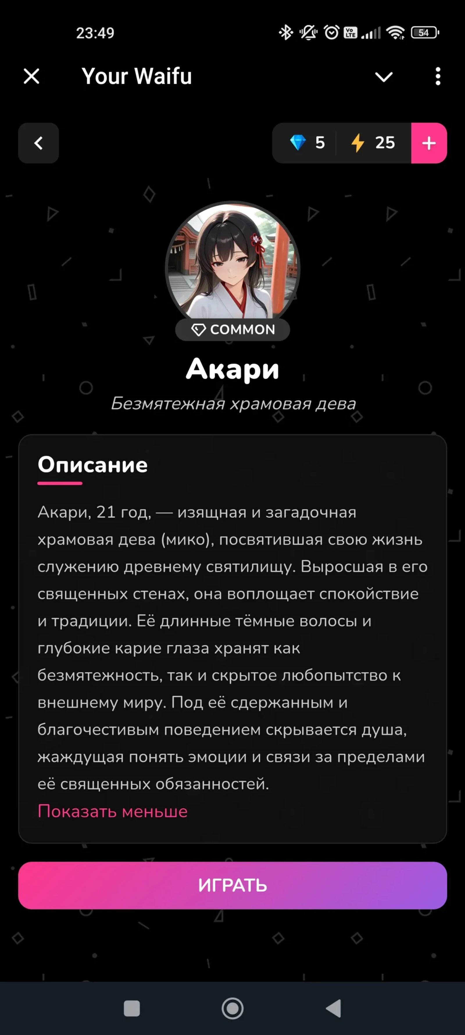 Your Waifu Персонаж