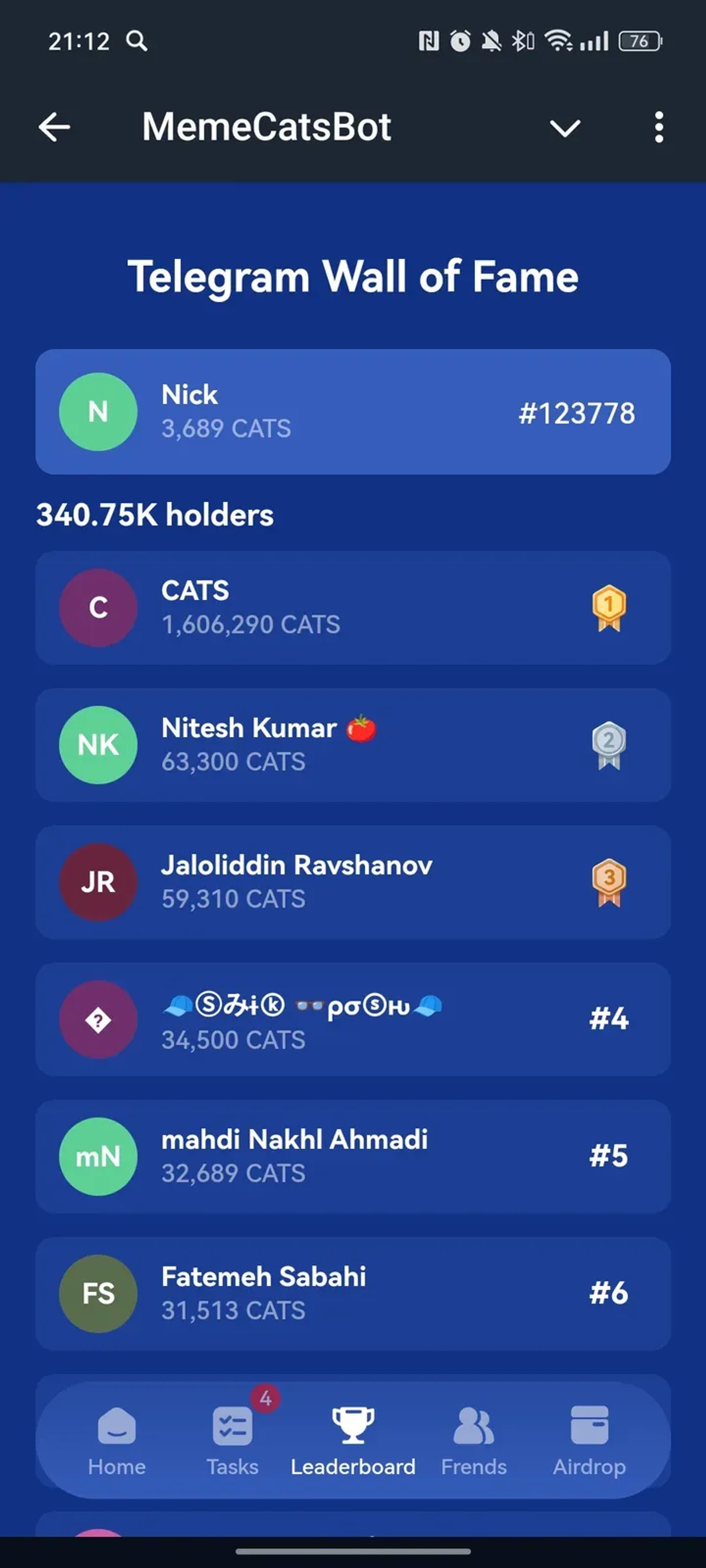 MemeCatsBot в Телеграм — скриншот 3