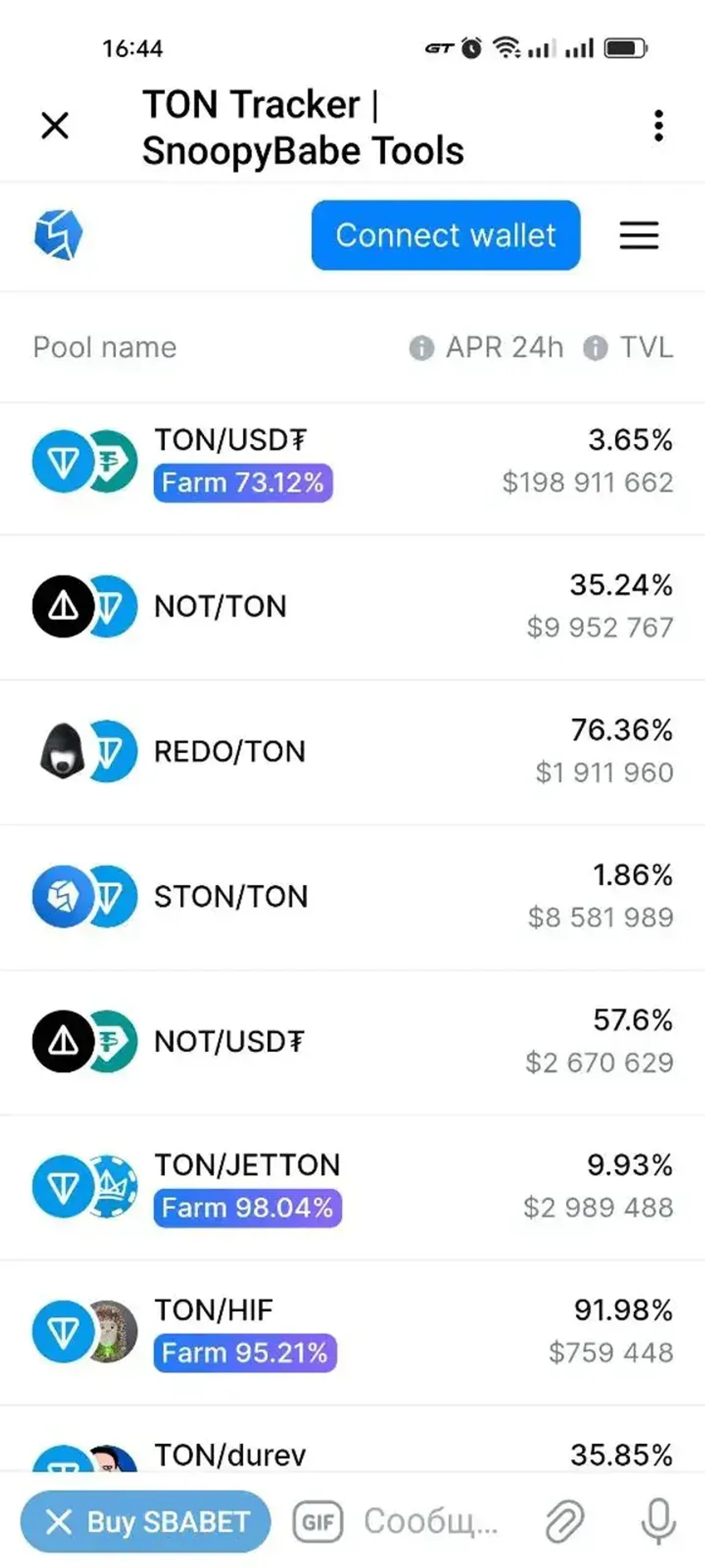 TON Tracker | SnoopyBabe Tools Telegram Screenshot 7