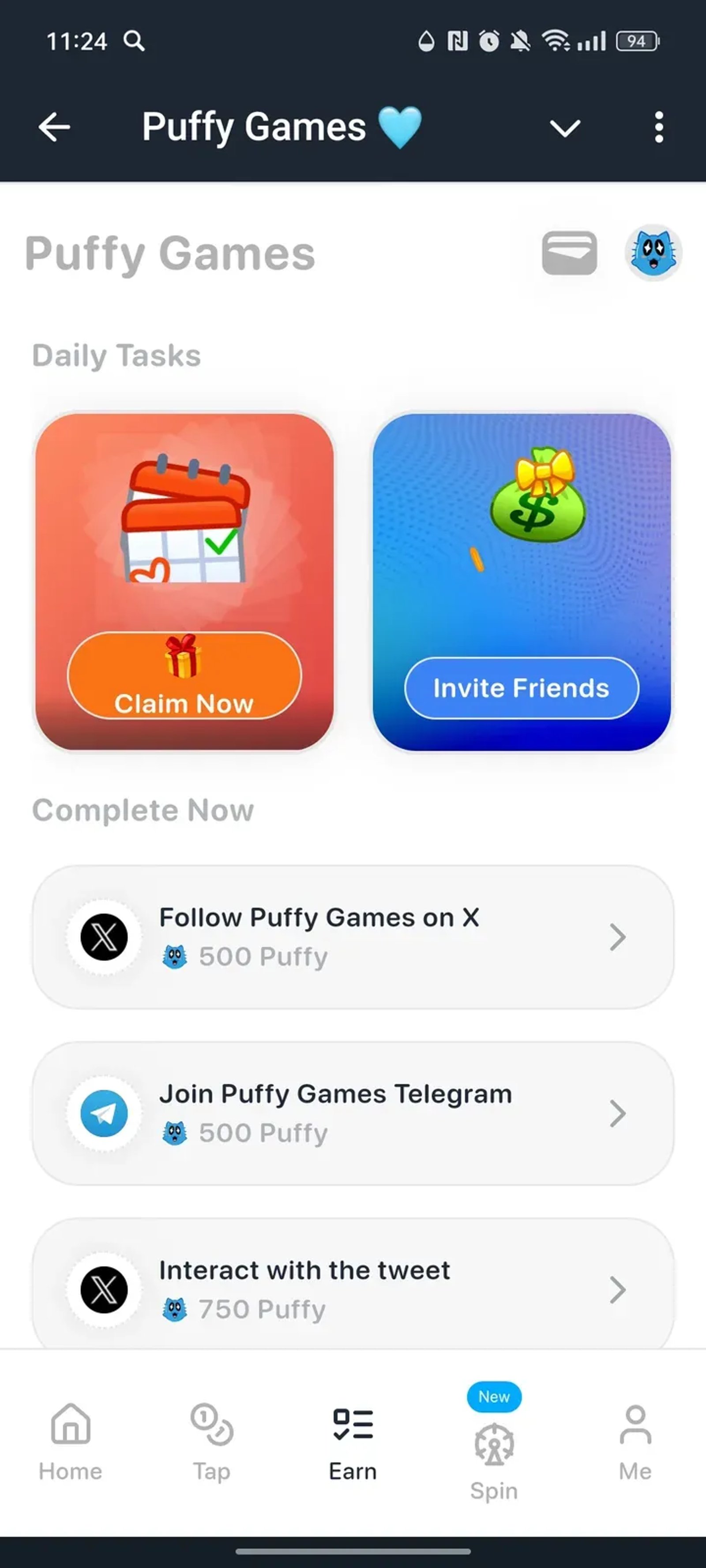 Puffy Games 🩵 в Телеграм — скриншот 3