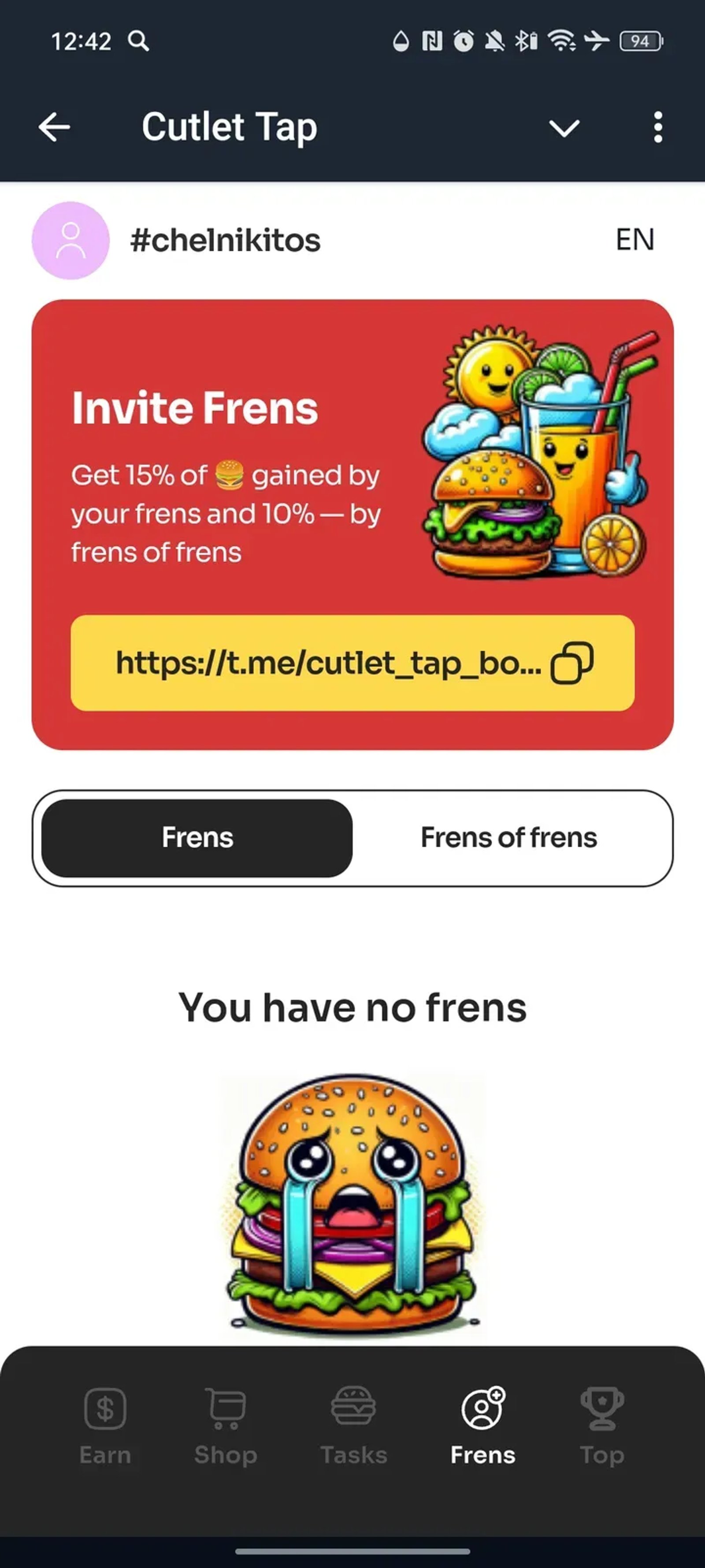 Cutlet Tap Telegram Screenshot 4
