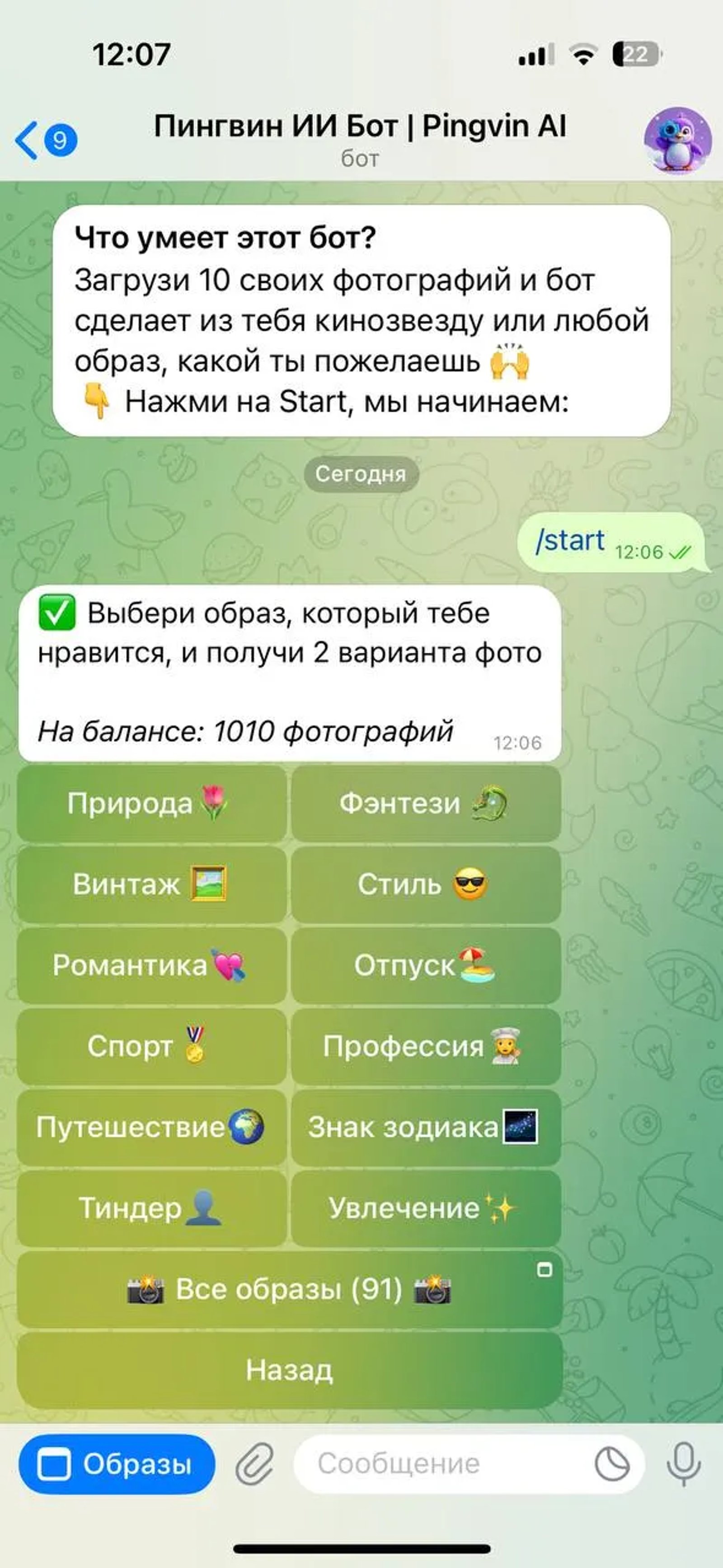 Пингвин ИИ Бот | Pingvin AI в Телеграм — скриншот 4