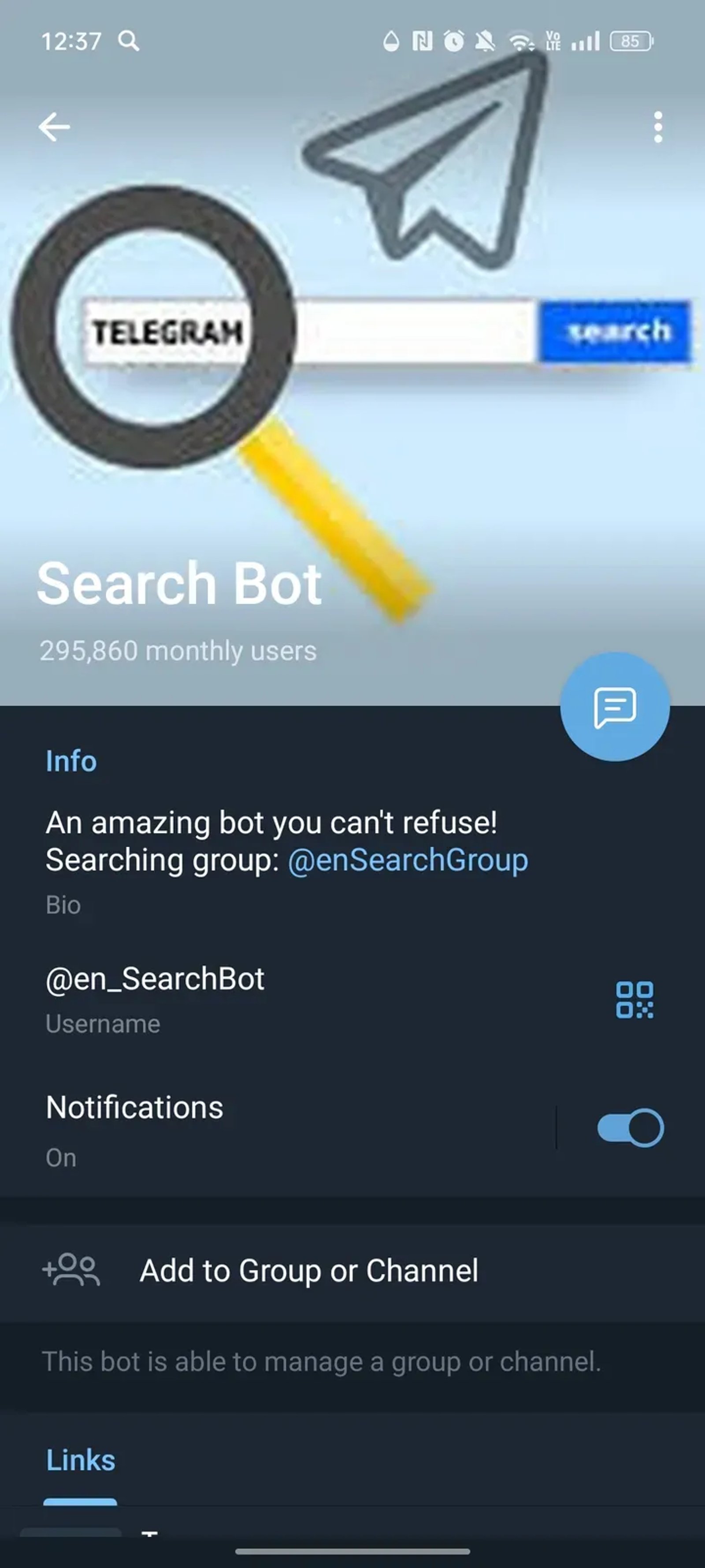 Search Bot в Телеграм — скриншот 4