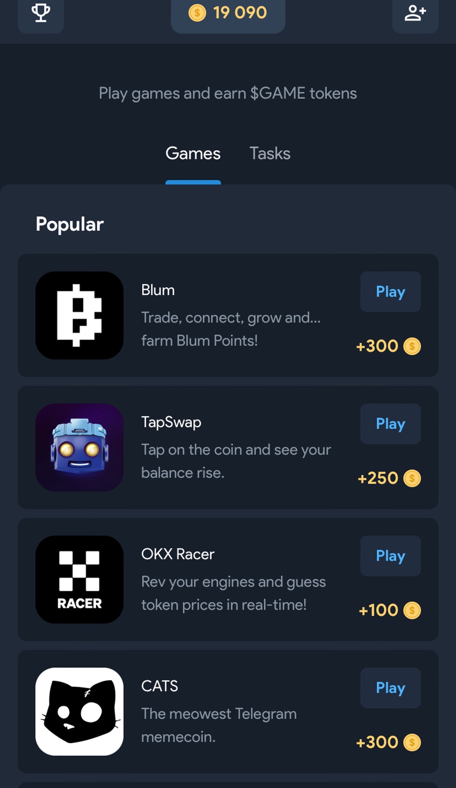 Game Launcher 🎮 в Телеграм — скриншот 1